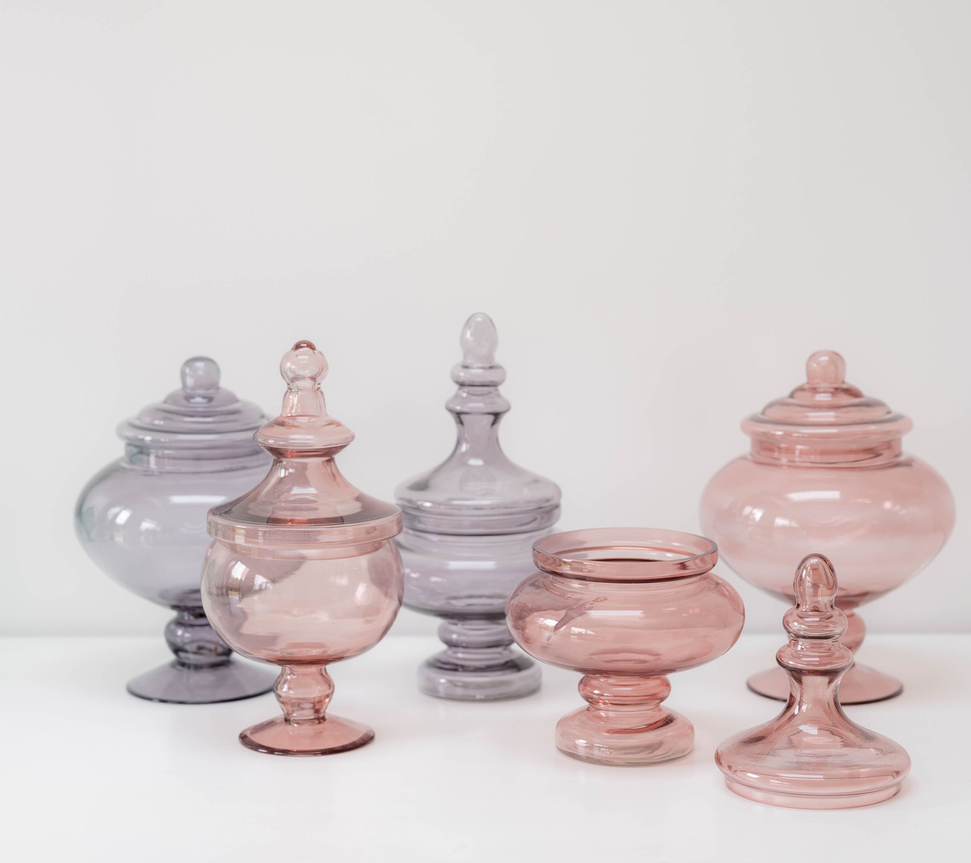 "As Is" BFF Collection Set of 3 Assorted Glass Apothecary Jars