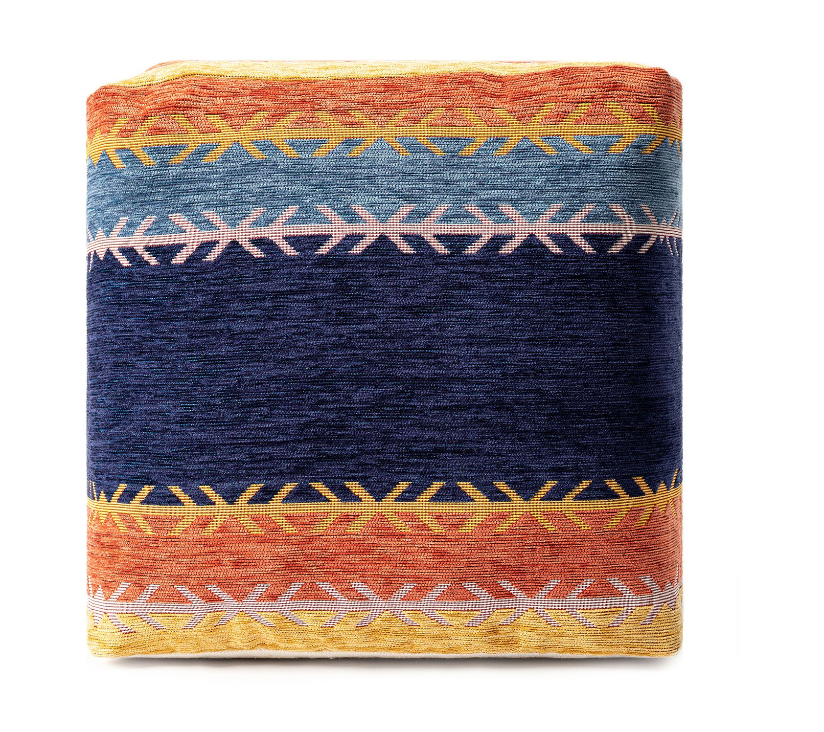 Ox Bay Milano Bohemian Turkish Stripe Ultra-Sof t Pouf