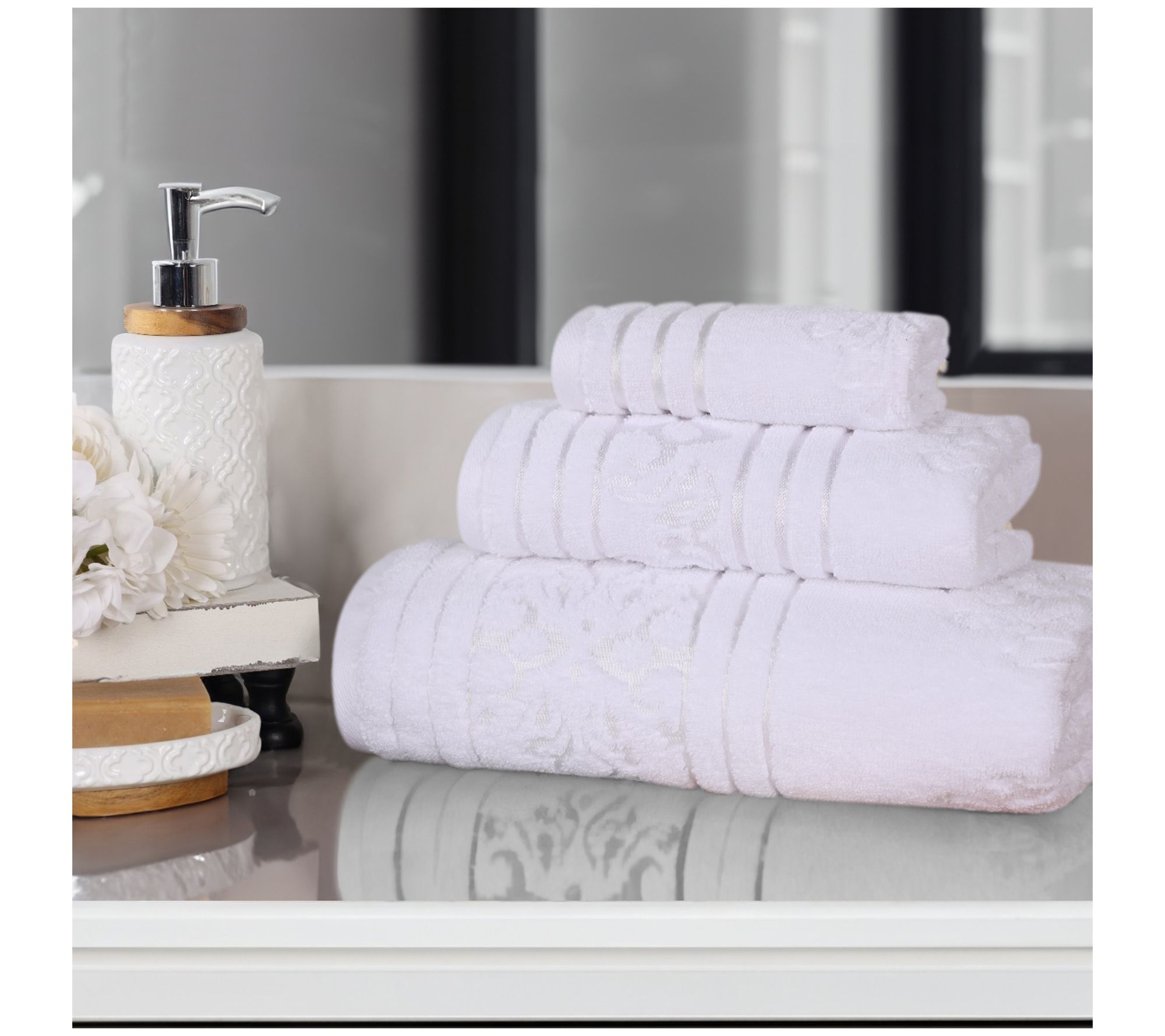 Superior 3pc Sadie Zero Twist Cotton Towel Set