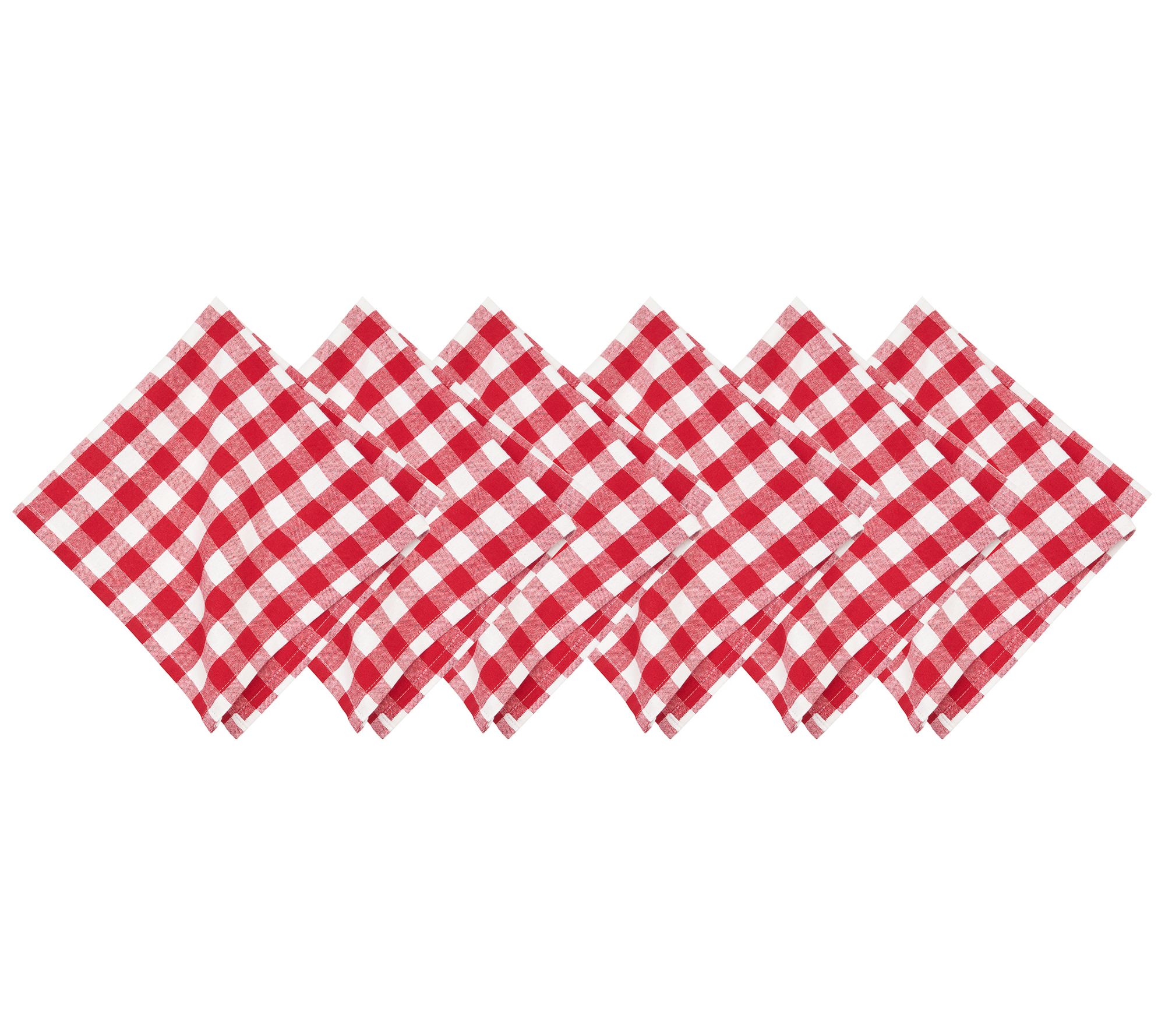 Ashford Set of 6 Red Napkins by Valerie