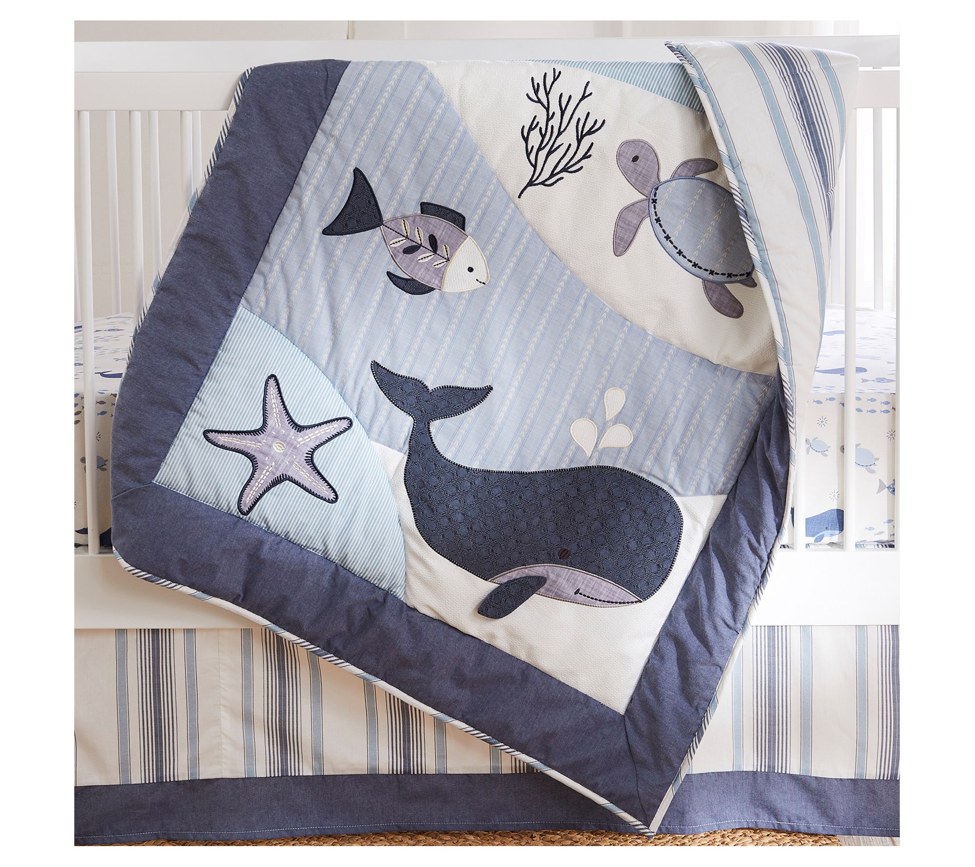 Whale on sale crib set