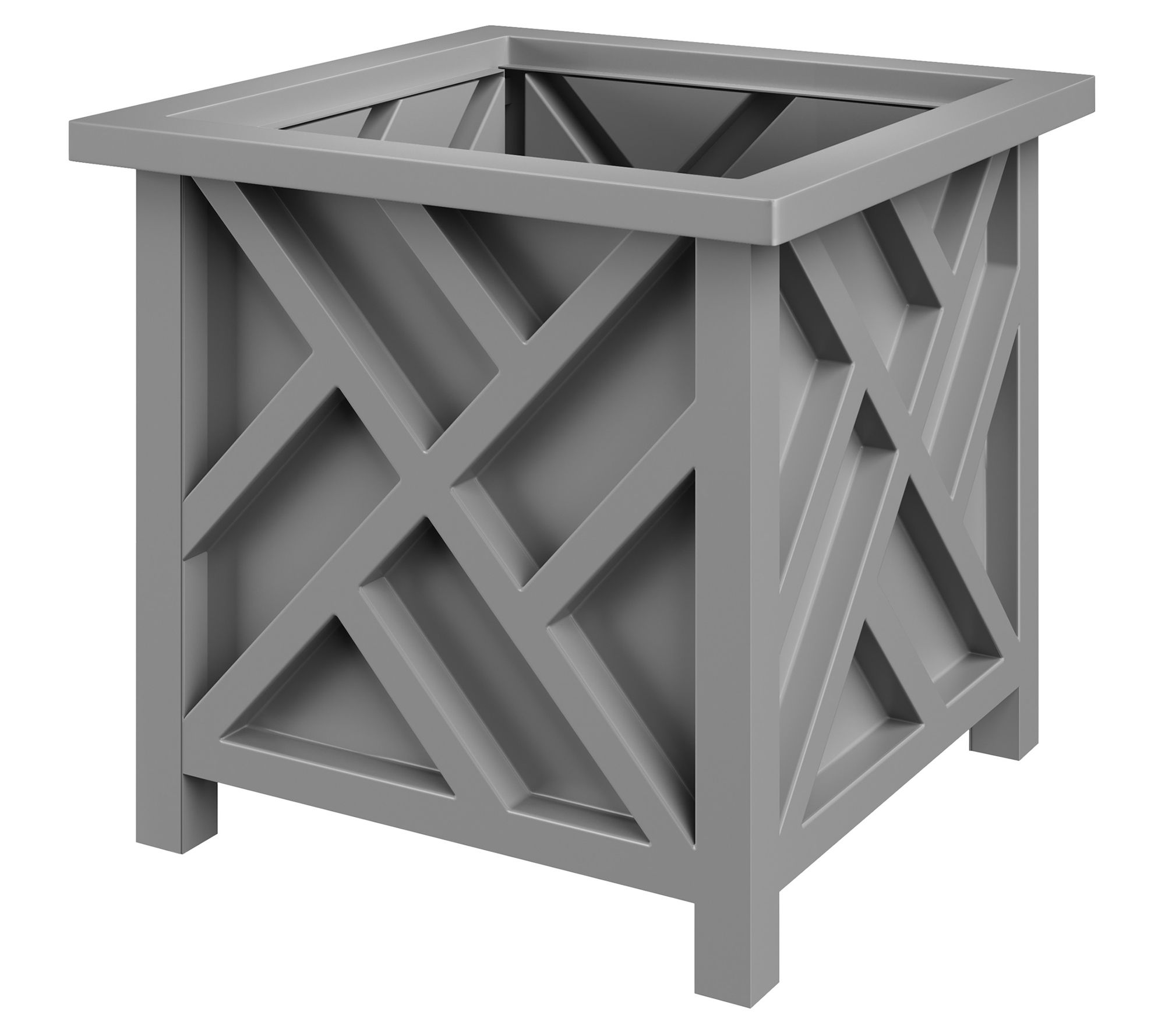 Pure Garden Lattice Design 15.5" Outdoor Planter Box