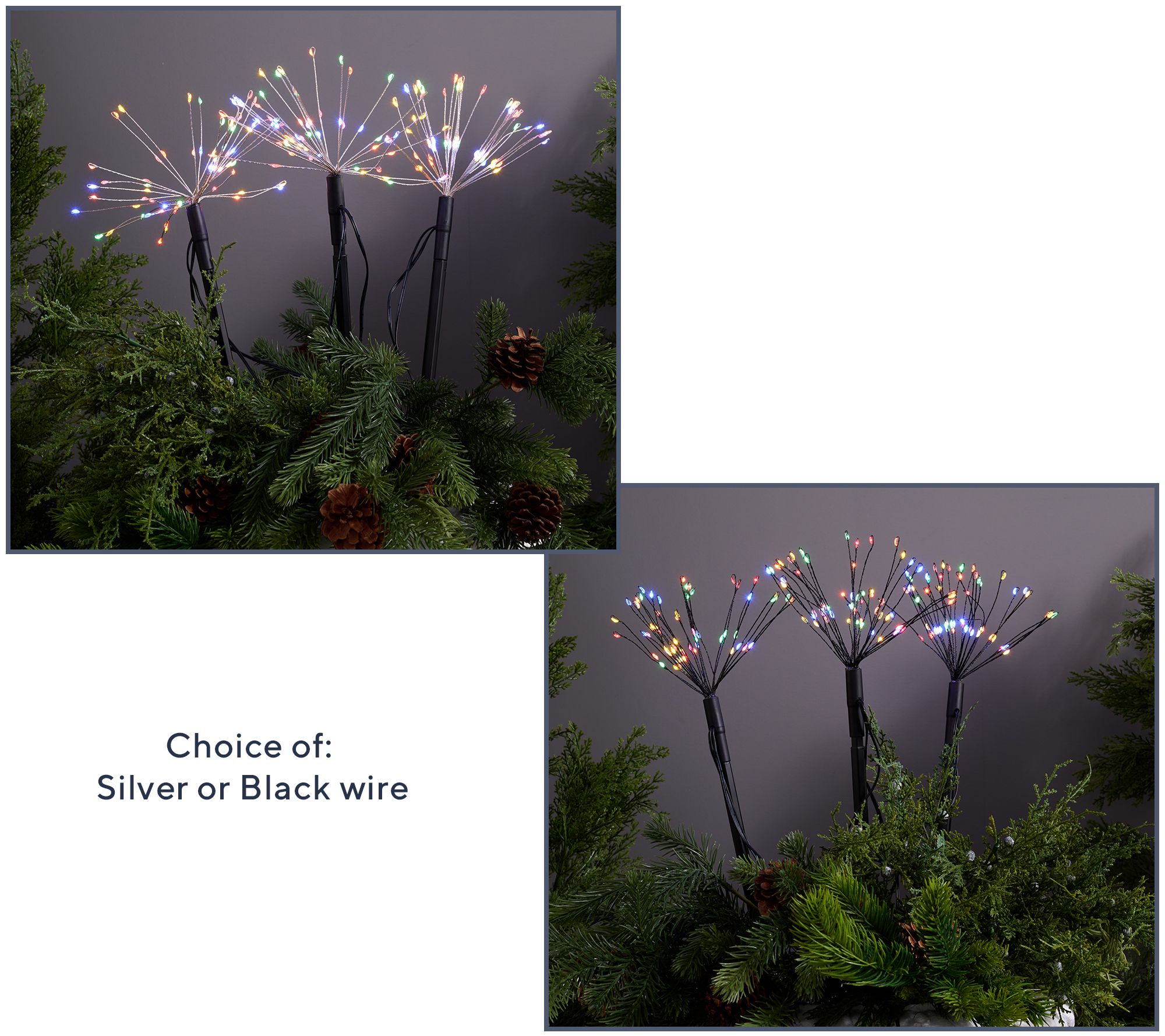 Bethlehem Lights Set of 3 Mini Starburst Stake Lights