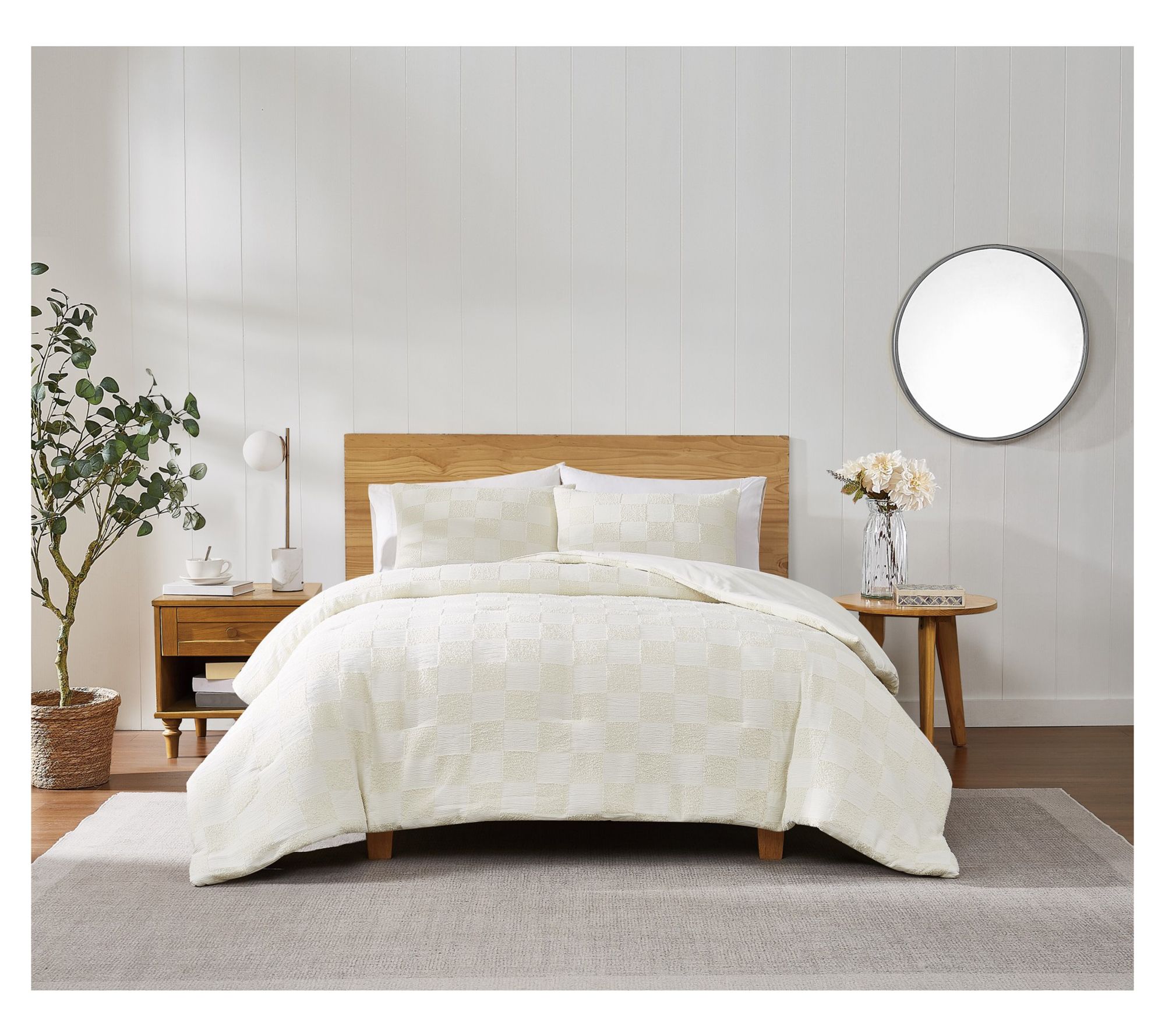 Truly Soft Textured Checkered Twin/TwinXL 2pc Comforter Set