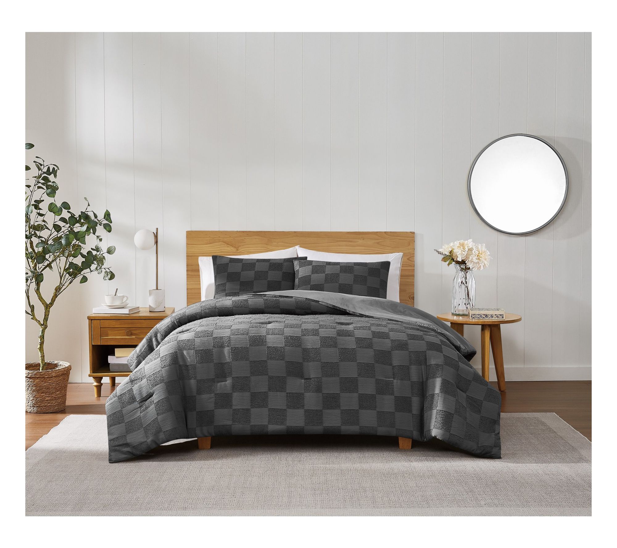 Truly Soft Textured Checkered Twin/TwinXL 2pc Comforter Set