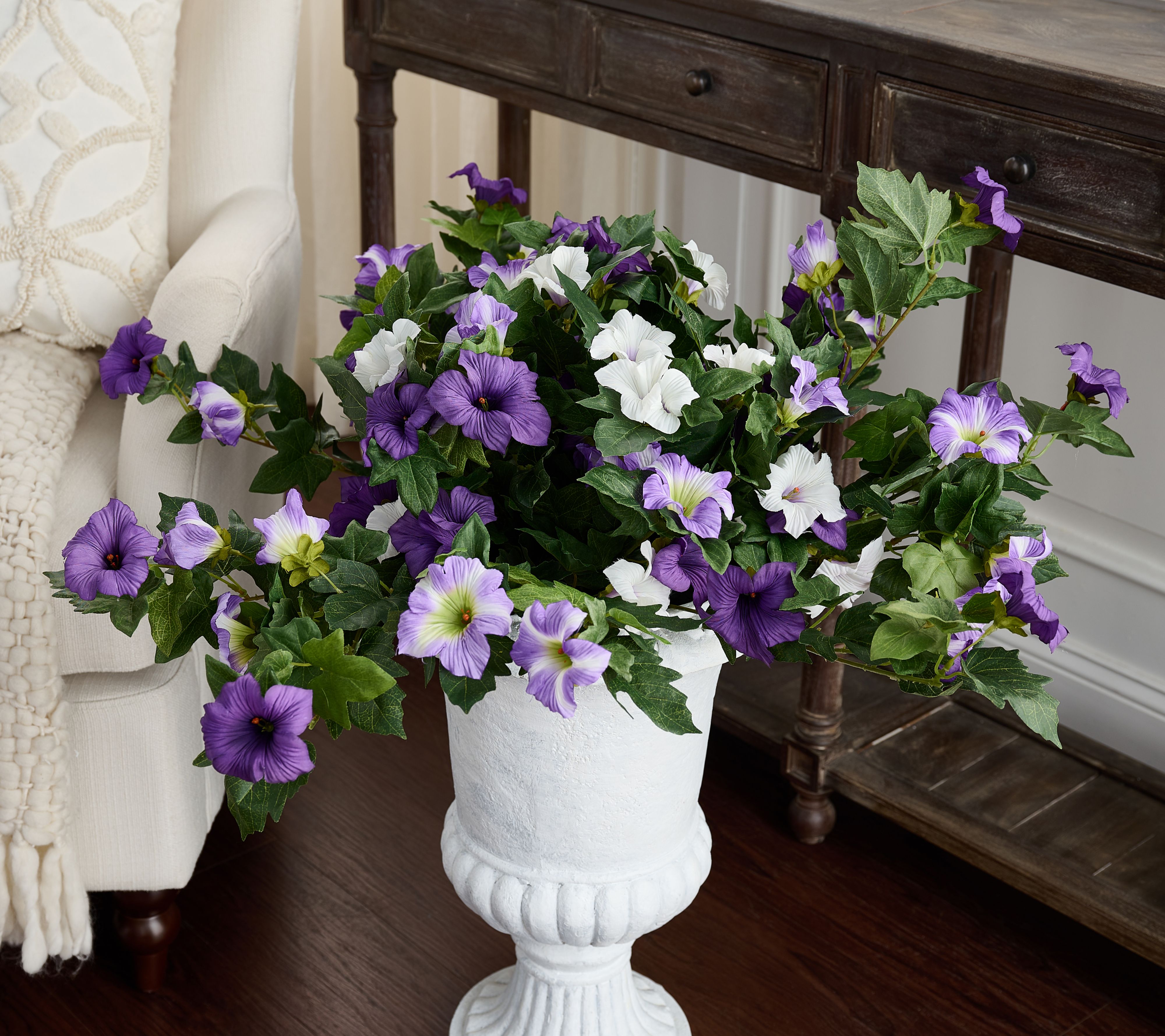 Indoor/Outdoor Petunia Urn Filler by Valerie