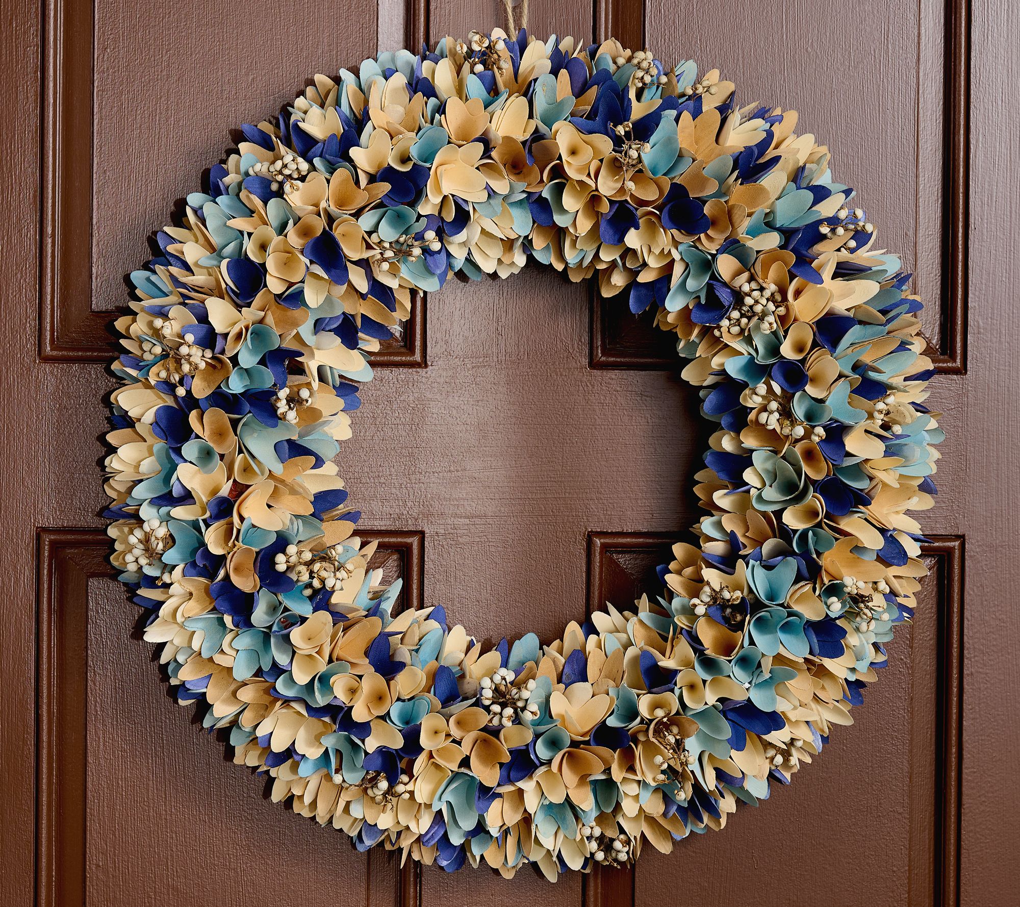 Home Reflections 24" Wooden Curl Coastal Wreath