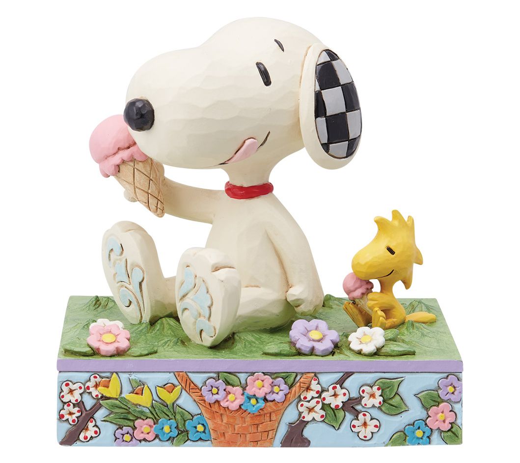 Peanuts by Jim Shore Snoopy & Woodstock EatingIce Cream Fig