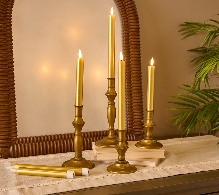 Home Reflections Set of 6 Flameless Taper Decorator Set