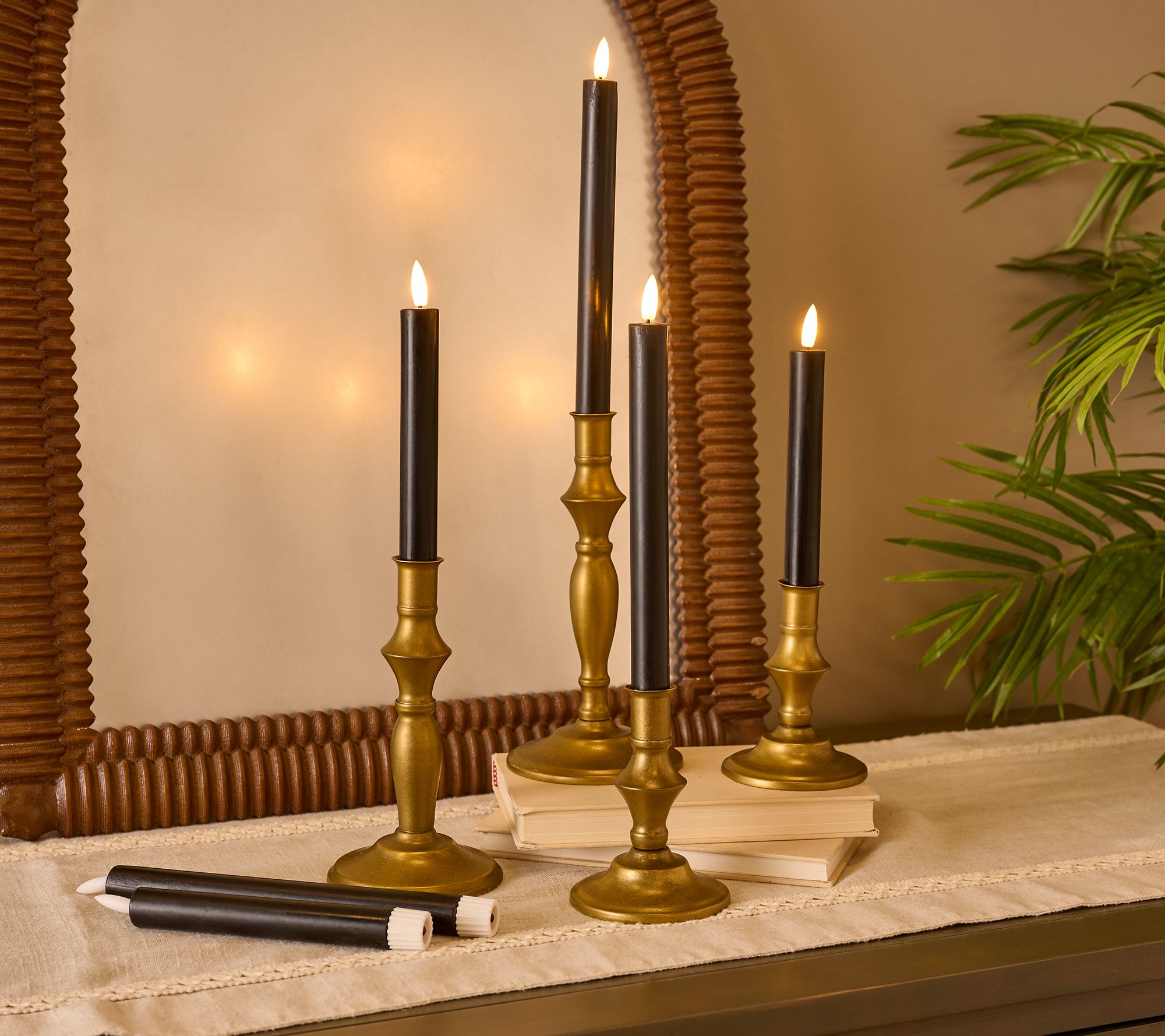 Home Reflections Set of 6 Flameless Taper Decorator Set