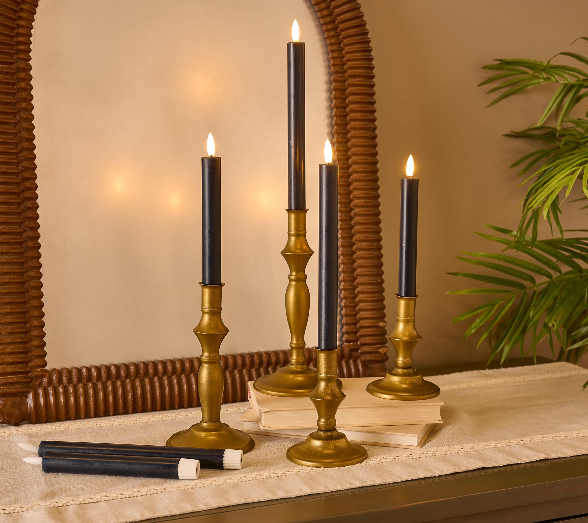 Home Reflections Set of 6 Flameless Taper Decorator Set