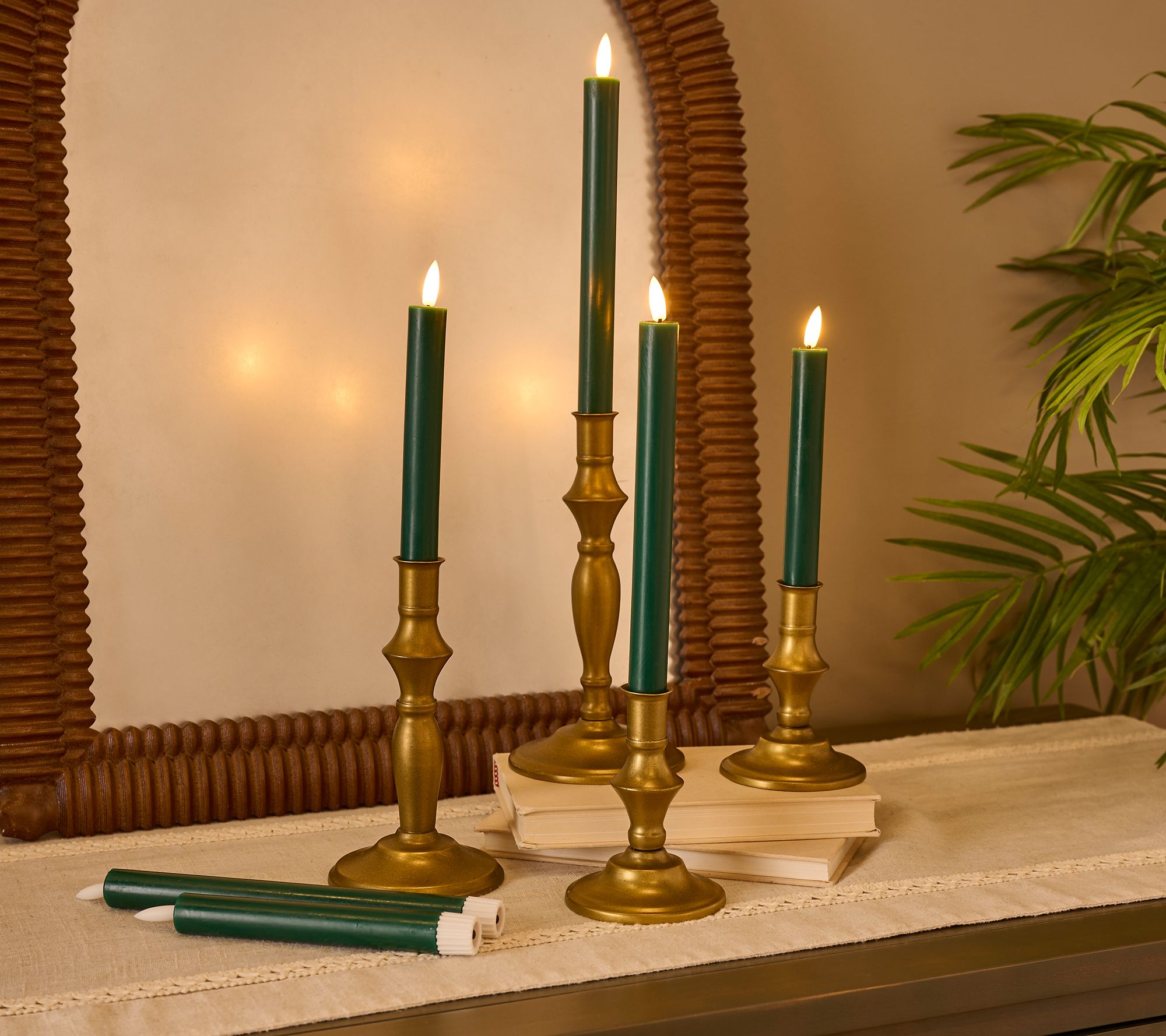 Home Reflections Set of 6 Flameless Taper Decorator Set