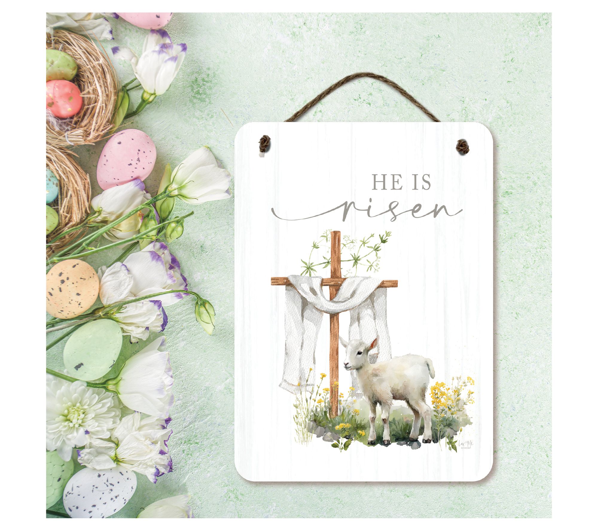 Courtside Market He is Risen 12x16 Artboard with Twine