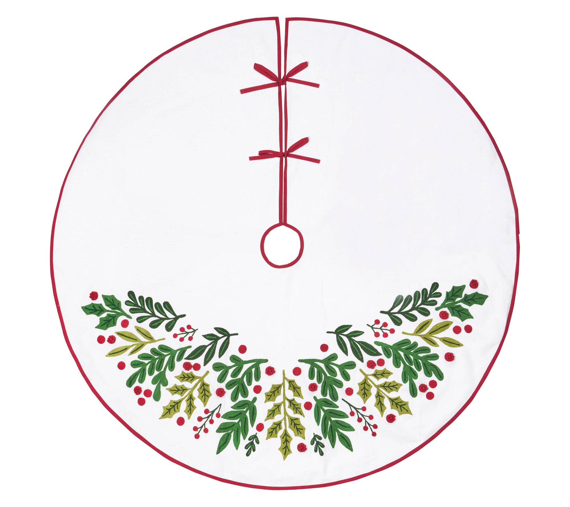 Peppermint Forest Tree Skirt by Valerie