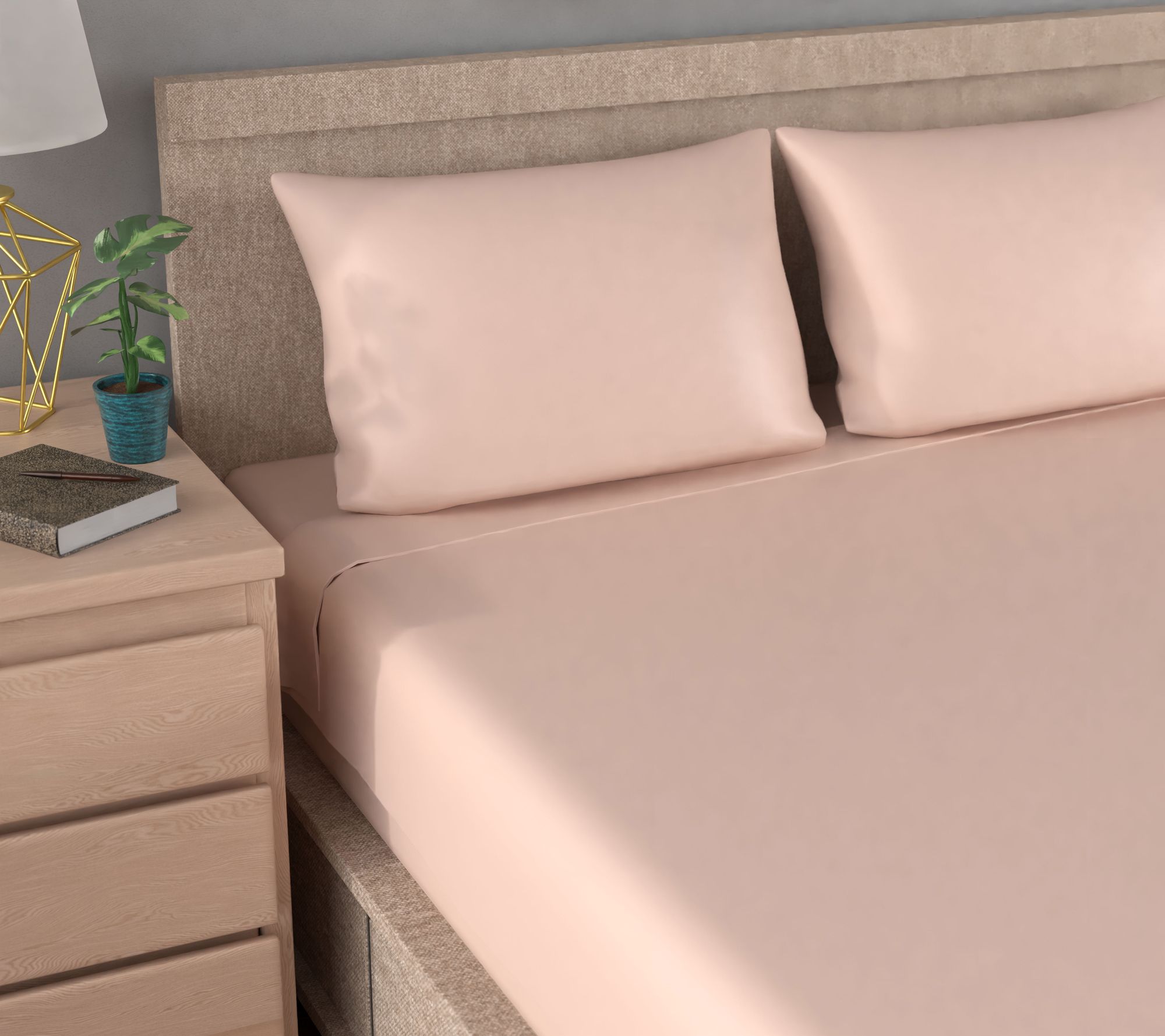 Waverly 4-Piece 300TC  Cotton Sateen Sheet Set-Queen