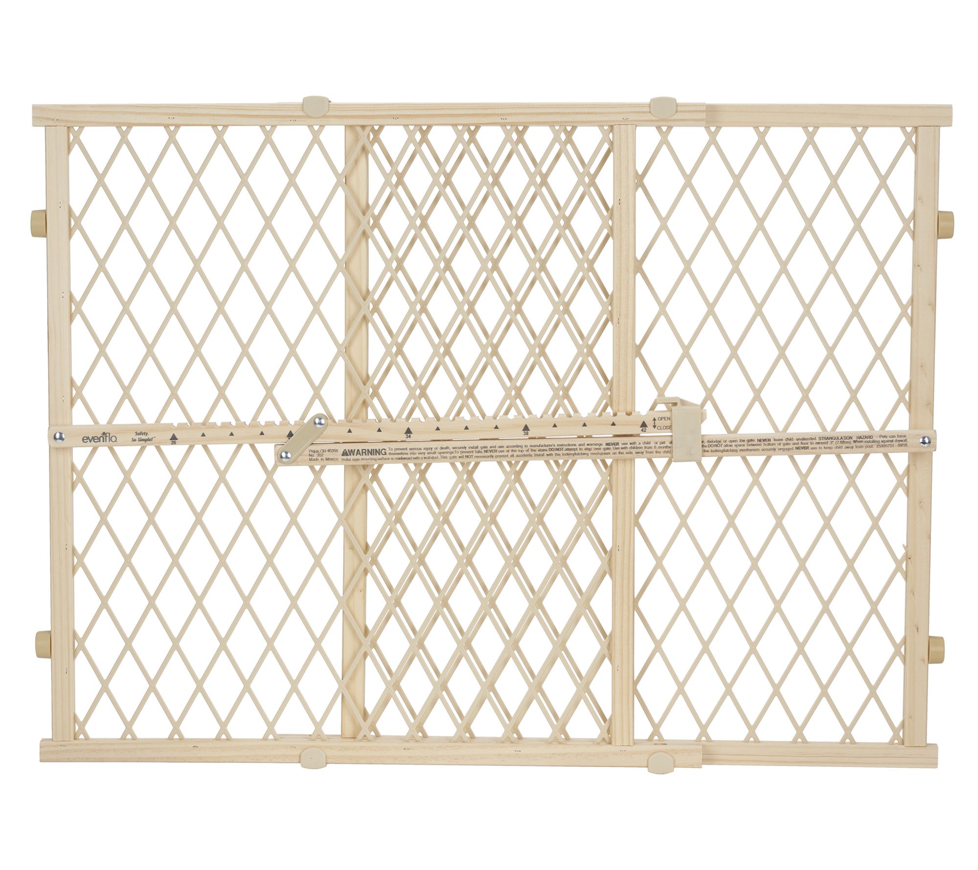 Evenflo Position & Lock Adjustable Wood Baby Gate