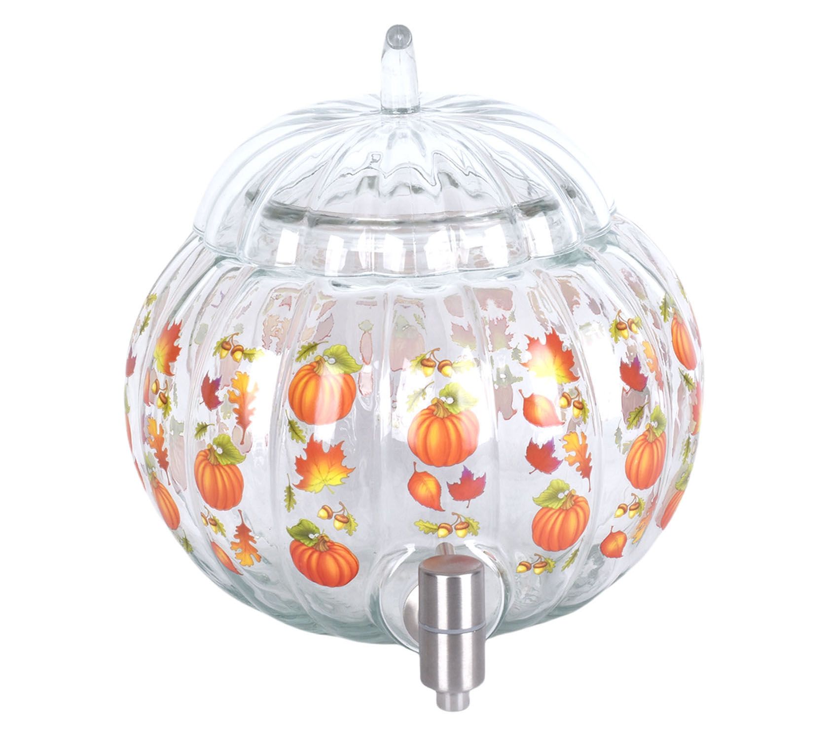 "As Is" Temp-tations 1.5- Gallon Glass Pumpkin Drink Dispenser