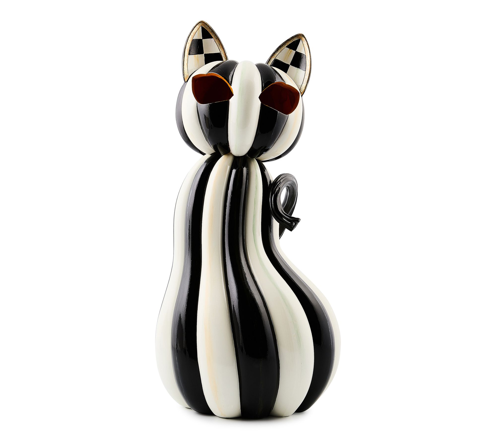 "As Is" MacKenzie Childs Striped Halloween Cat