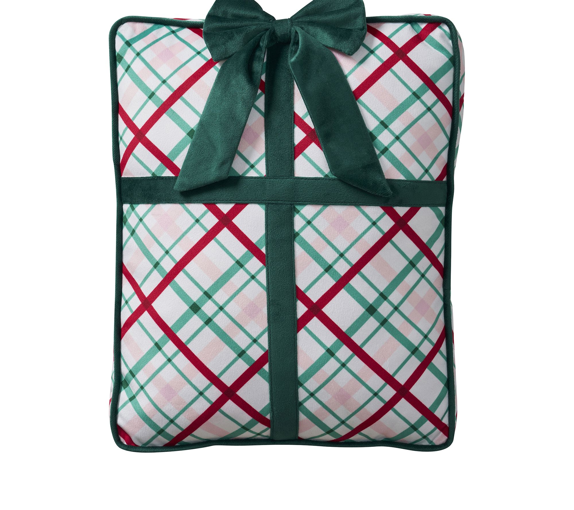 Hallmark 12.5" x 16" Gift Shaped Holiday Decorative Pillow