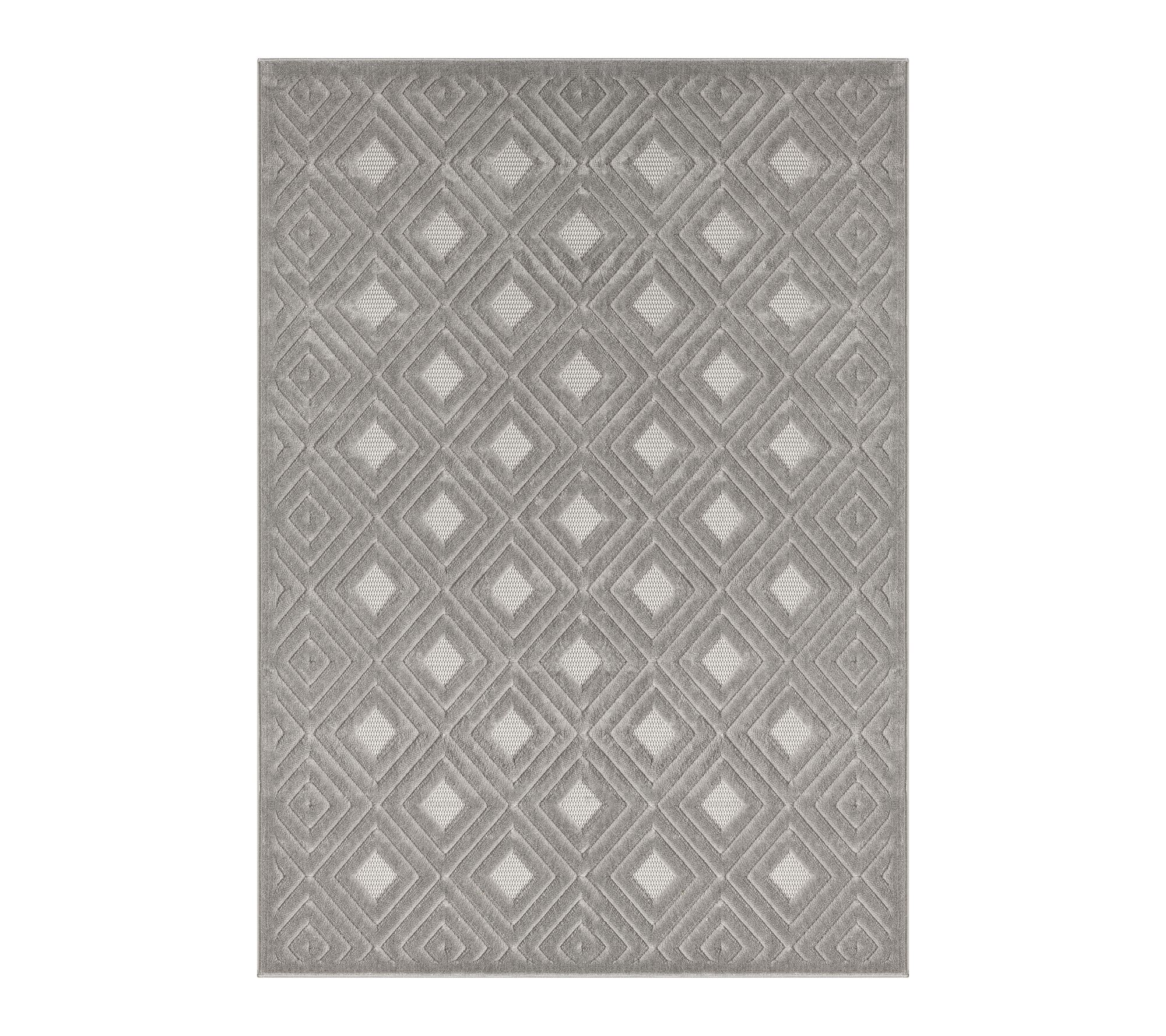 Ox Bay Diamond Contemporary Polypropylene Outdoor Rug, 8"x10"