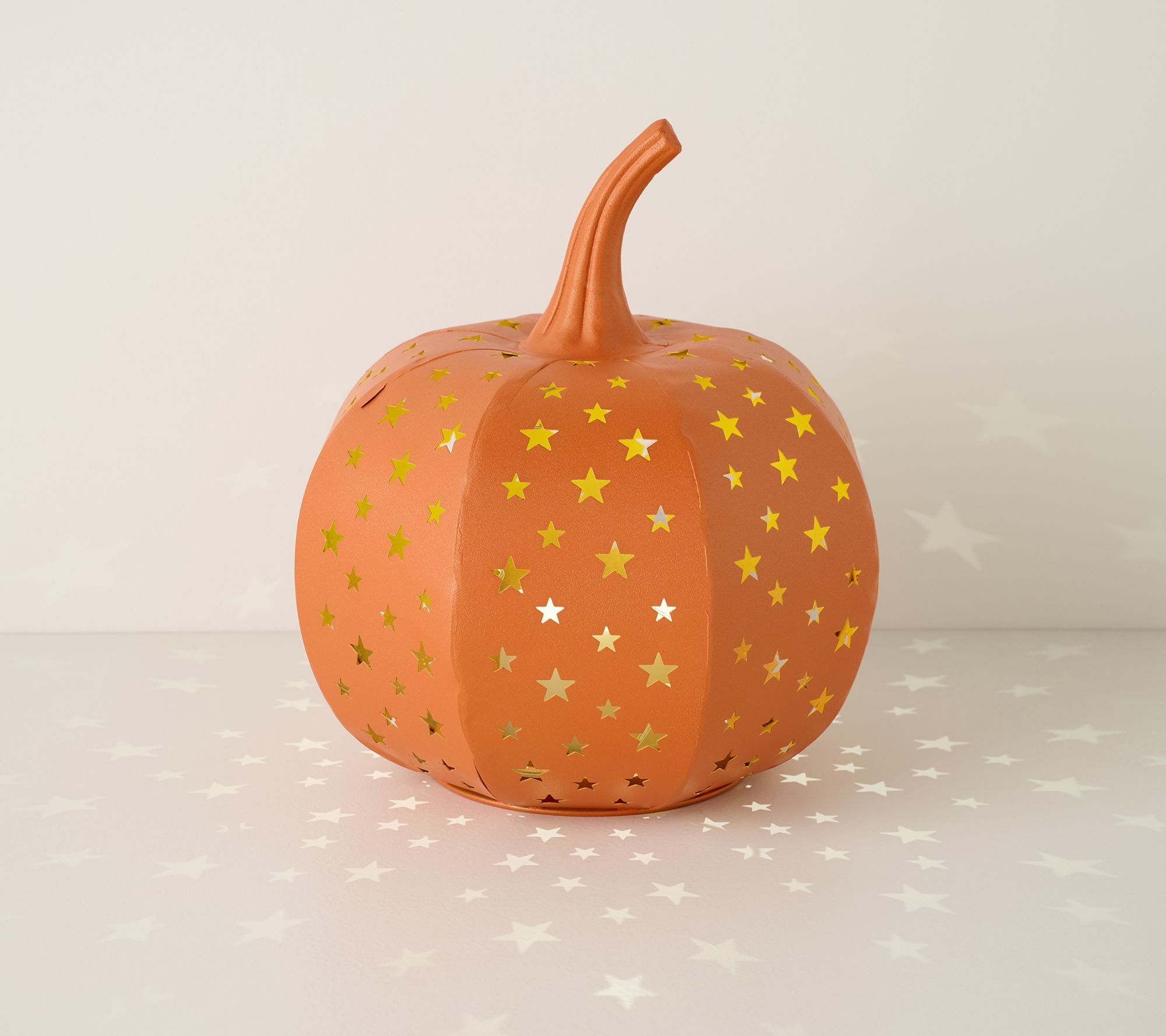 Martha Stewart 10" Illuminated Stargazer Metal Pumpkin