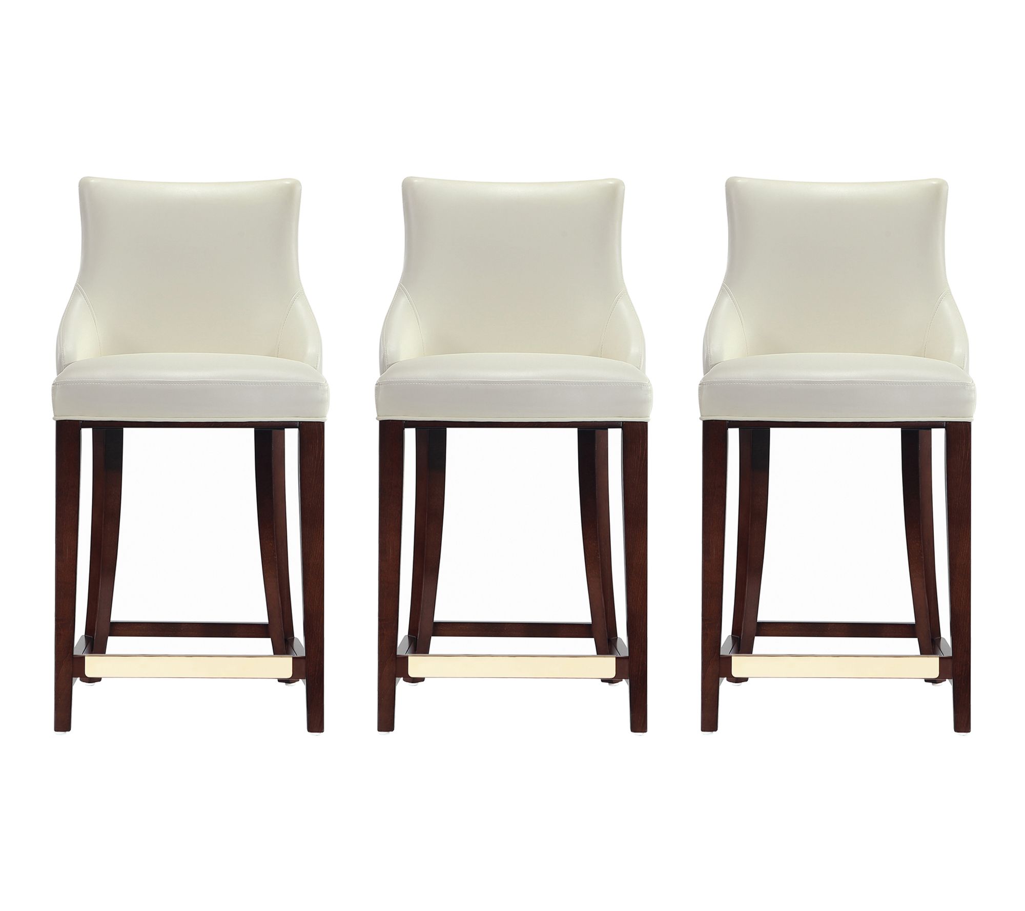 Manhattan Comfort Shubert Upholstered Counter Stool - Set of 3
