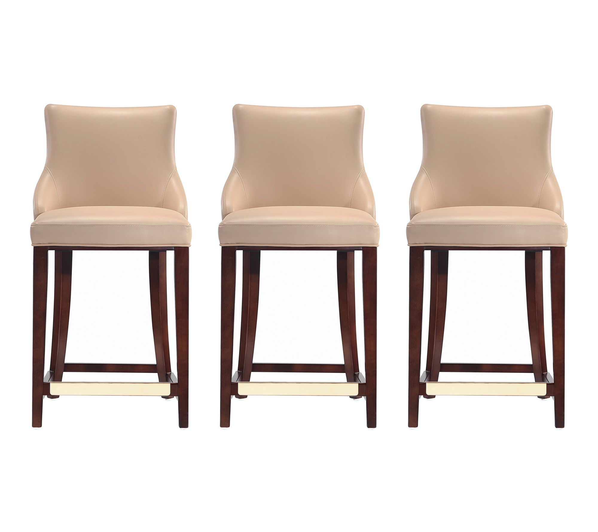Manhattan Comfort Shubert Upholstered Counter Stool - Set of 3