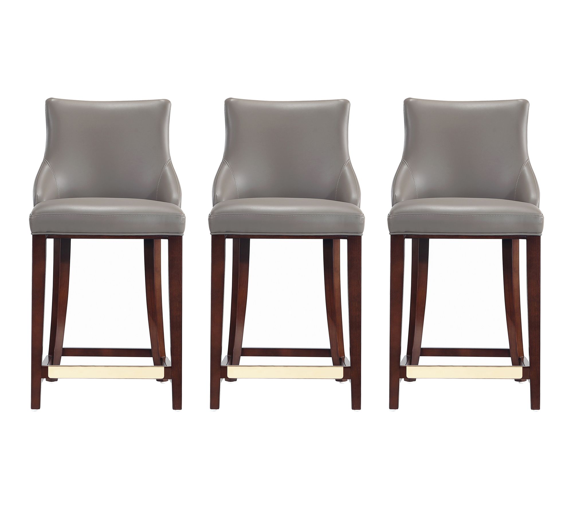 Manhattan Comfort Shubert Upholstered Counter Stool - Set of 3