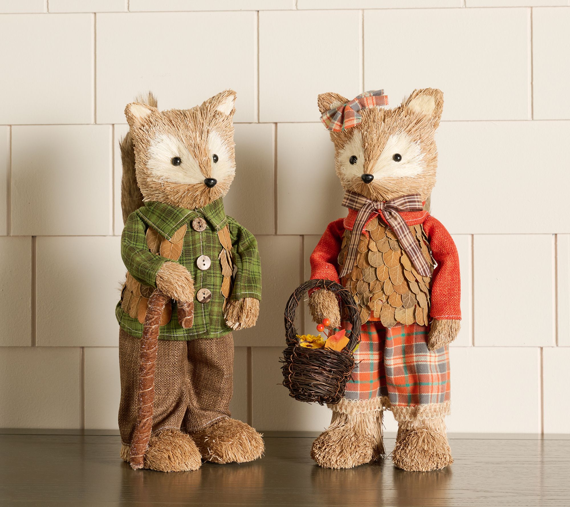 2-Piece Harvest Sisal Fox Couple by Valerie
