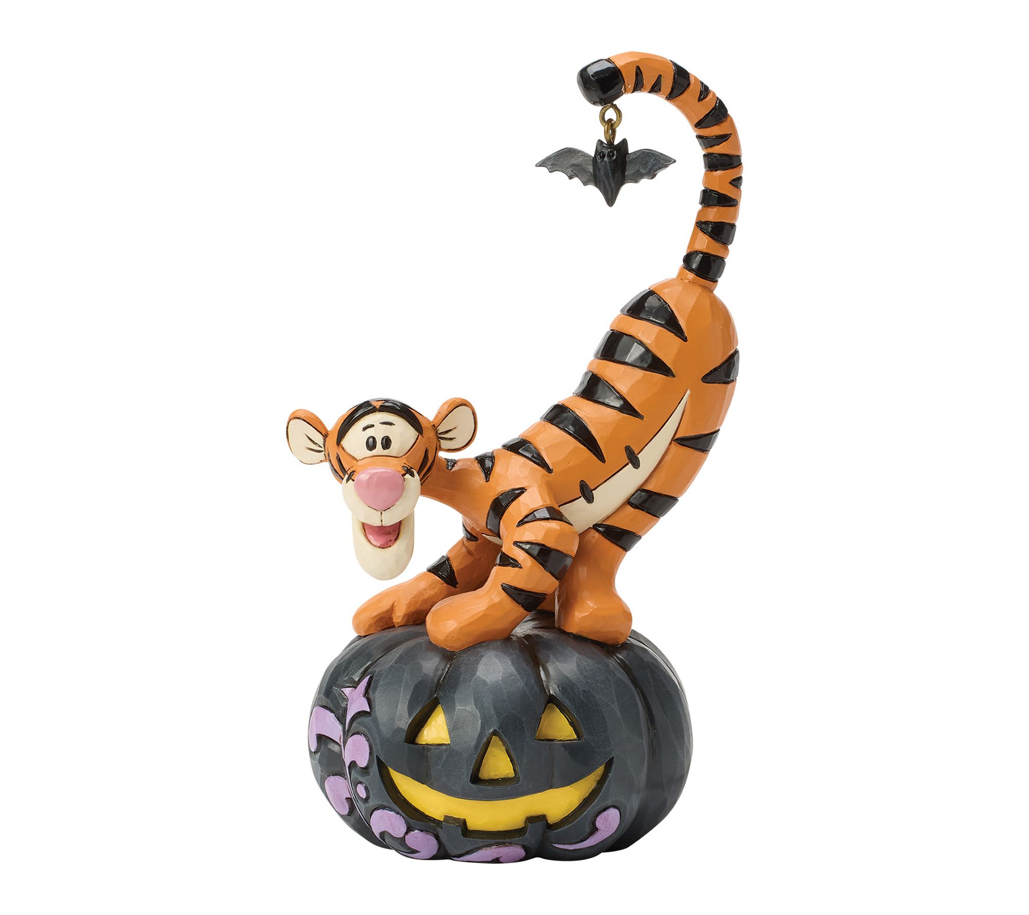 Jim Shore Disney Traditions Tigger on Black Jack-o-Lantern