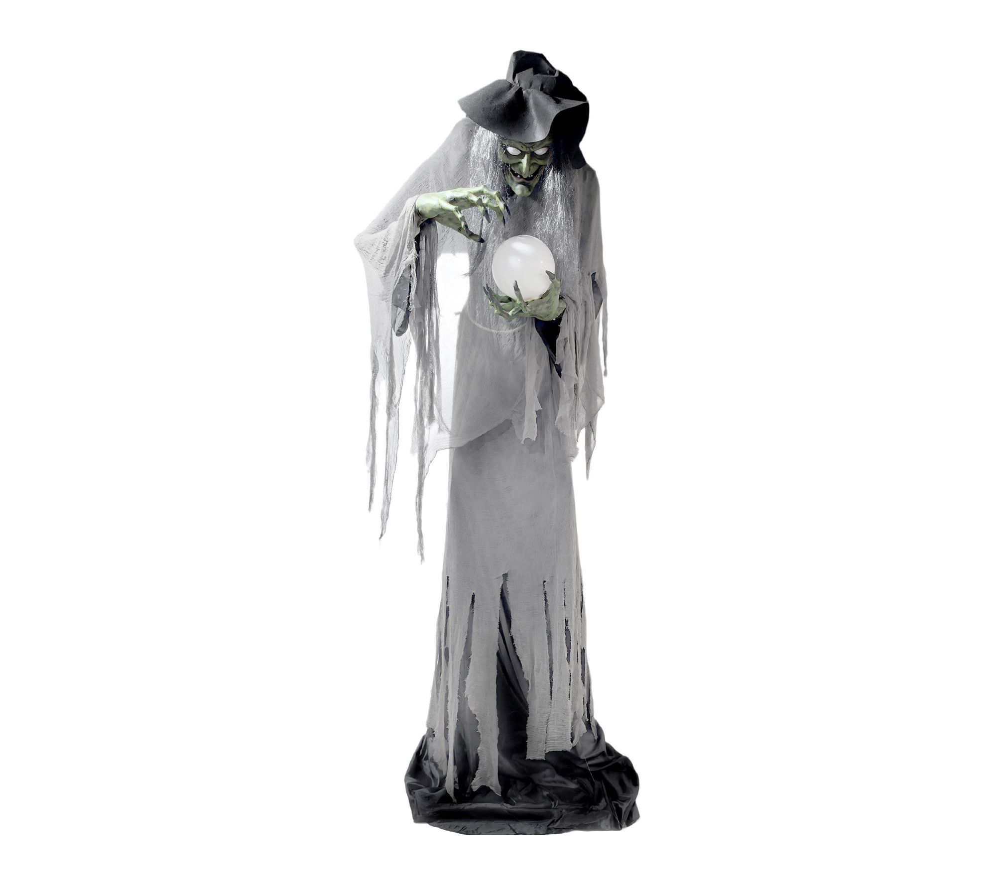Haunted Hill Farm 9ft 10in Witch with Magic Ball Animatronic