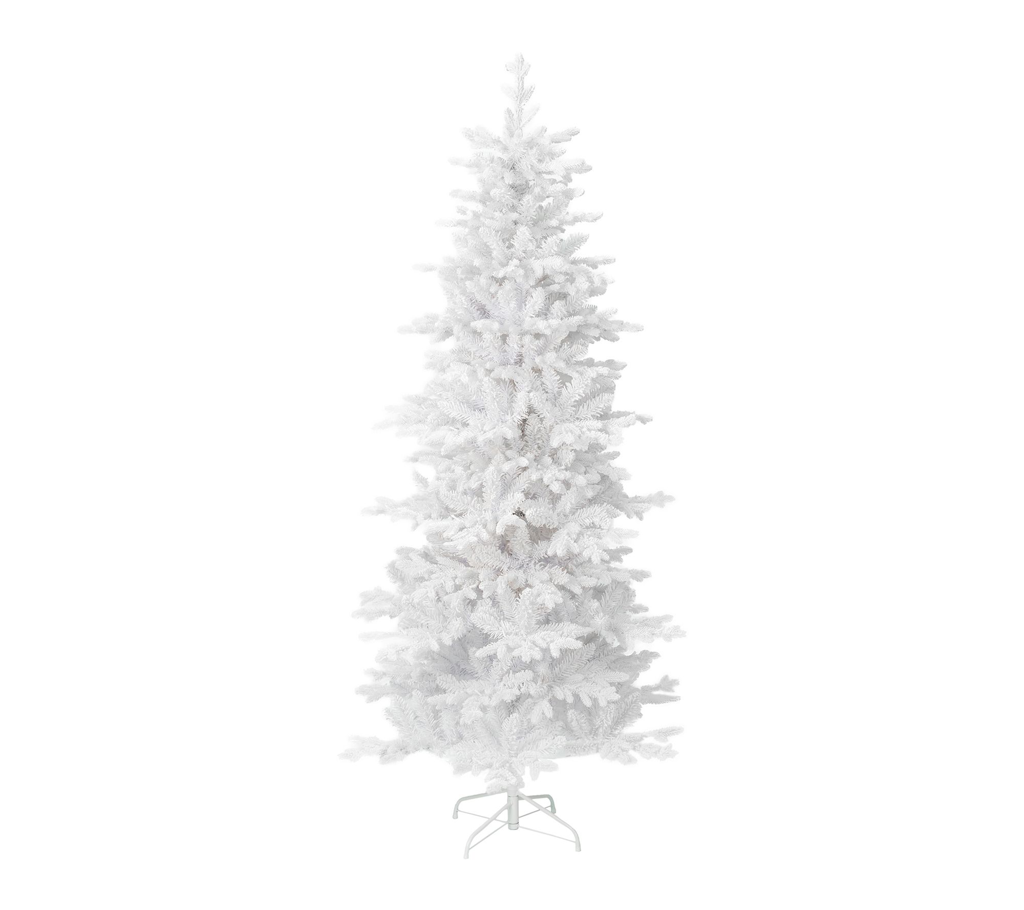 Glitzhome 7.5' Pre-Lit Flocked Fir Artificial Christmas Tree