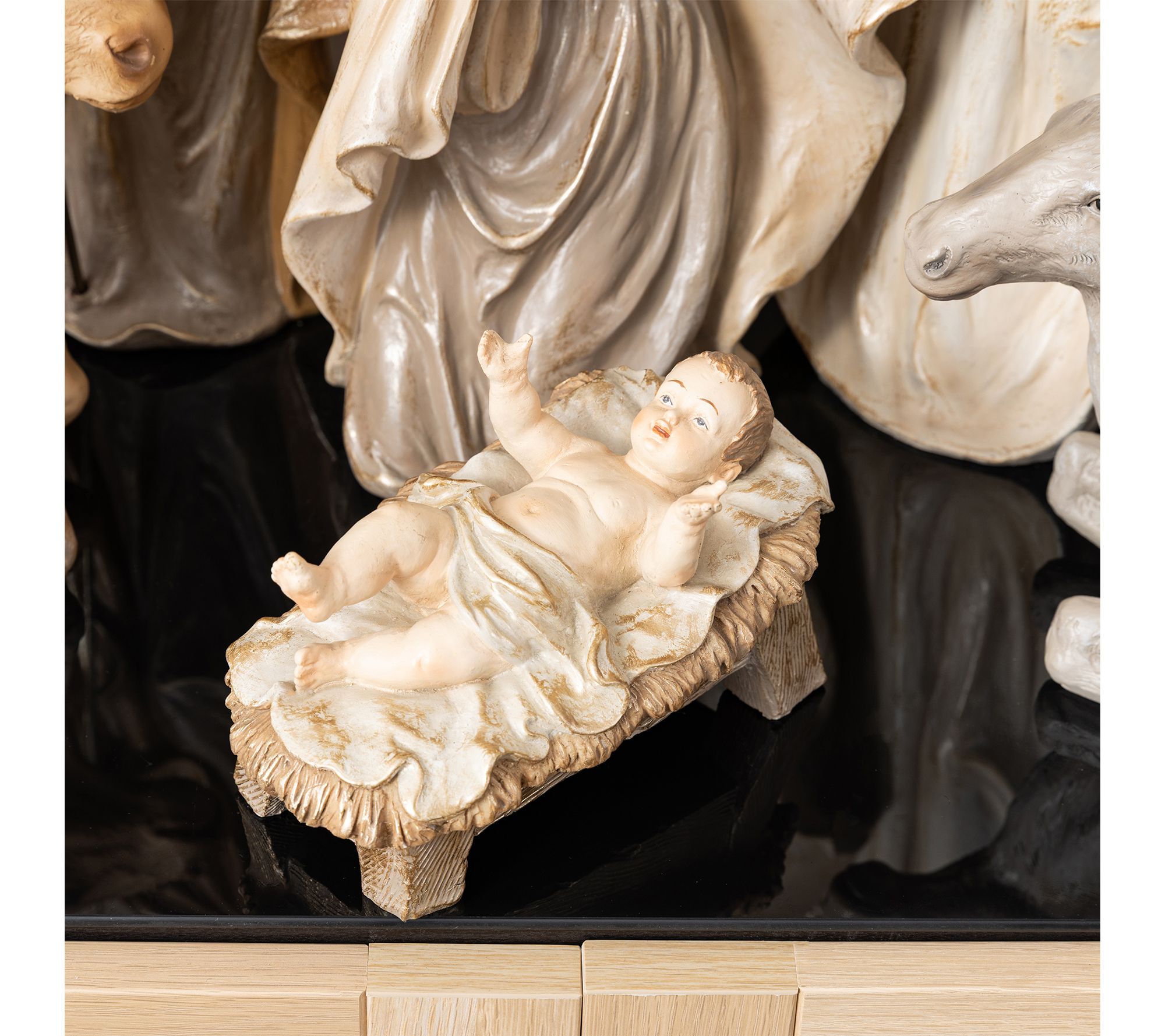 Glitzhome 10pcs Oversized Resin Nativity Figurine Set | QVC