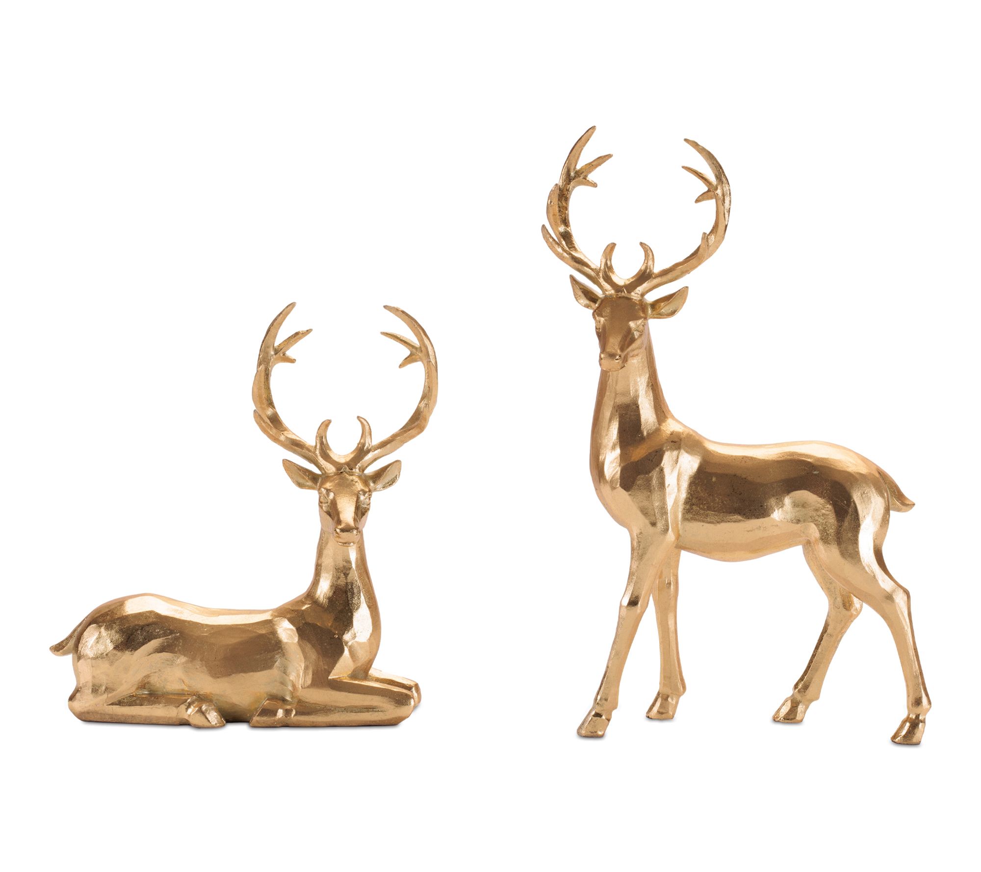 Melrose Metallic Deer Figurine (Set of 2)