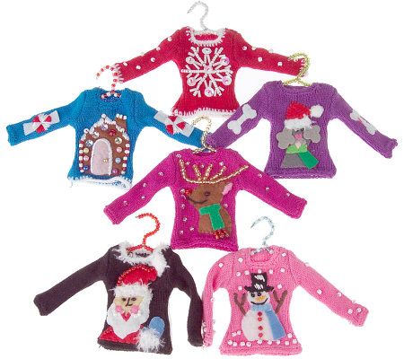 State Christmas Fair Isle Sweater Ornament Case Pack [of 6]