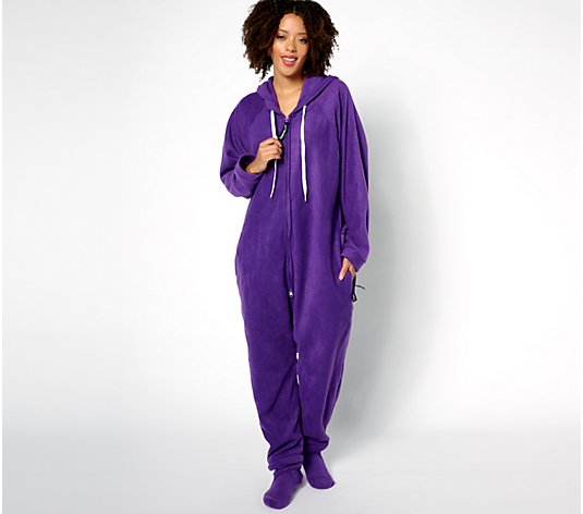 Forever Lazy Fleece Unisex Onesie with Pocket, Hood & Removable Feet