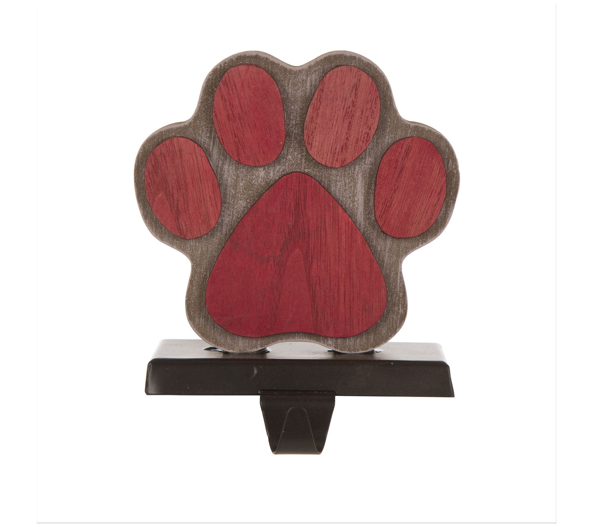 Glitzhome Fur Baby Dog Pet Paw Christmas Stocki ng Hanger