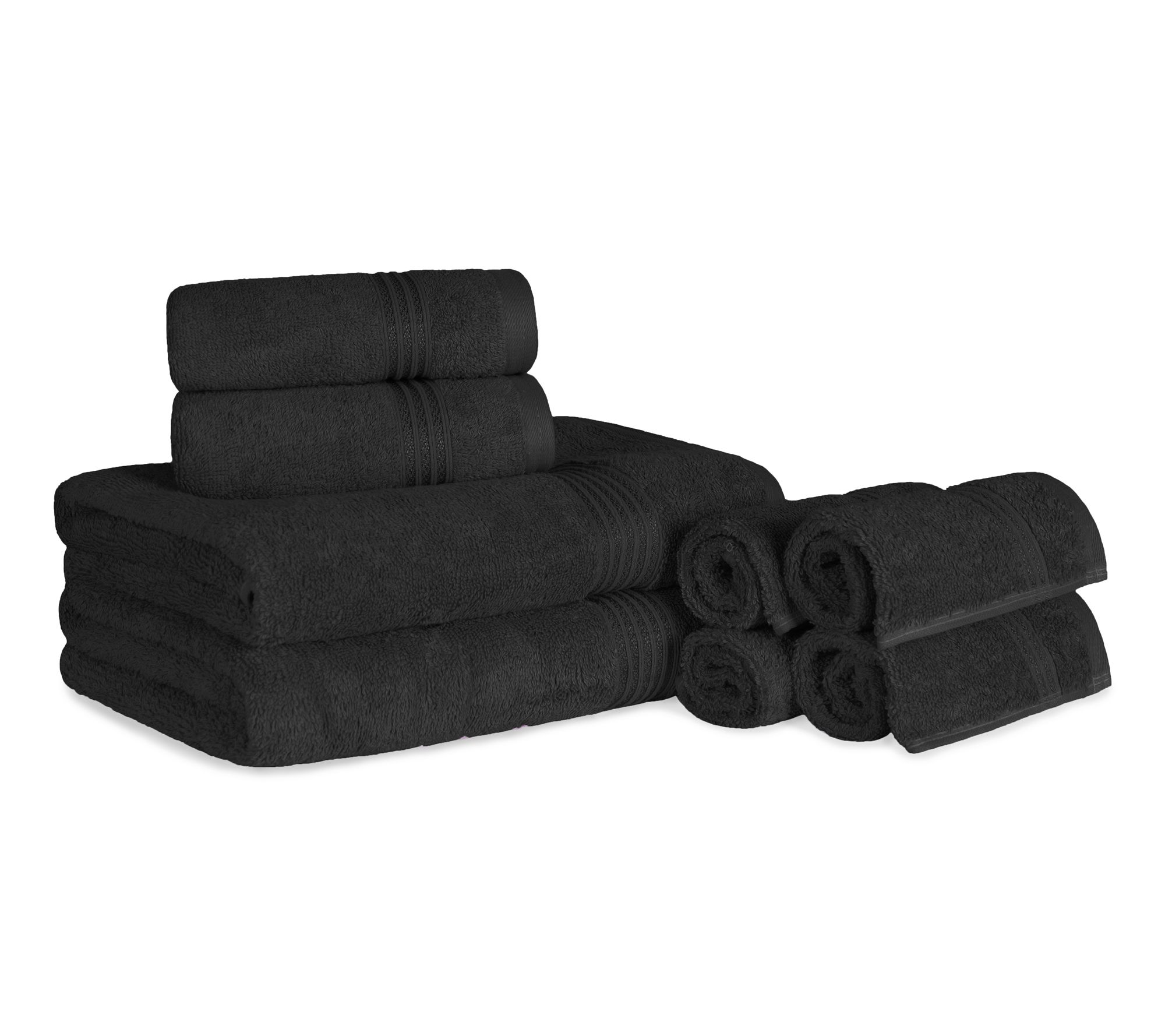 Superior Egyptian Cotton Absorbent Solid 8-Piec e Towel Set