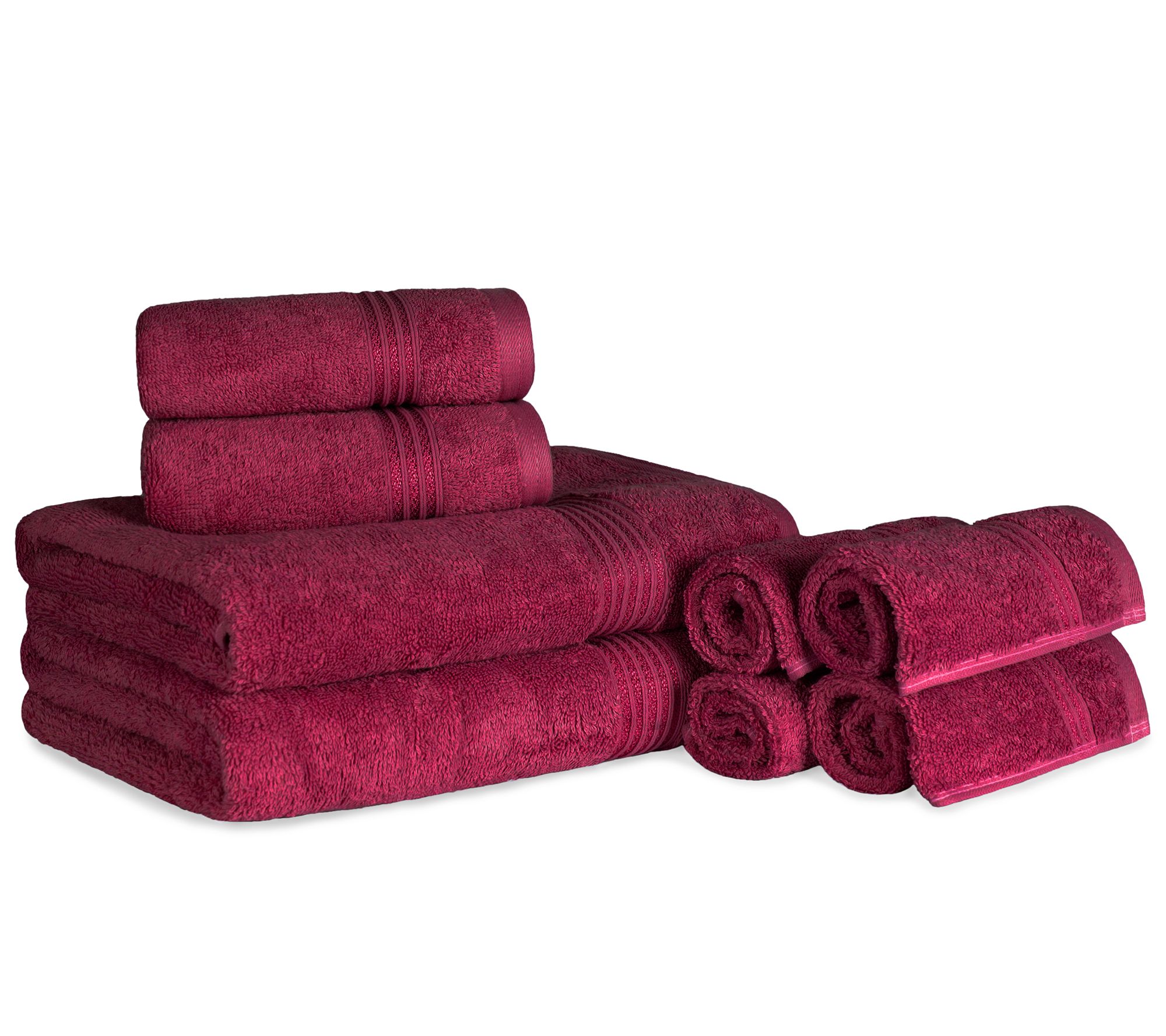 Superior Egyptian Cotton Absorbent Solid 8-Piec e Towel Set
