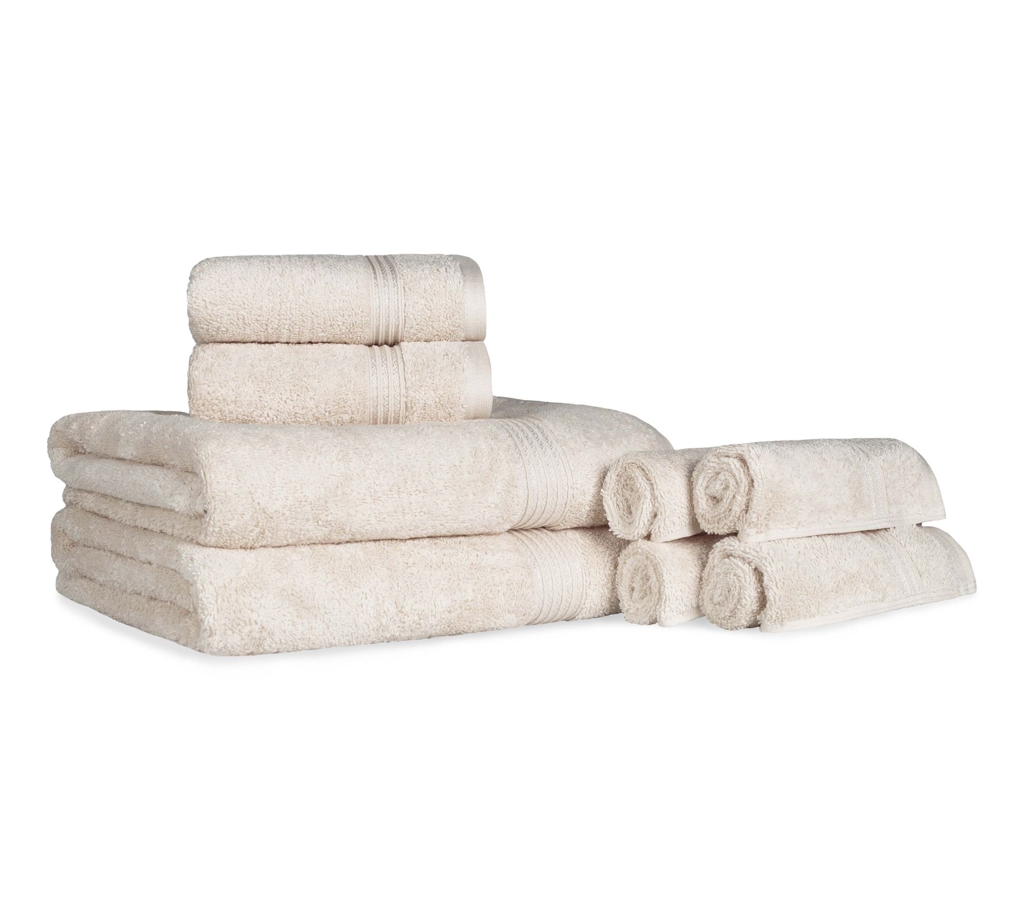 Superior Egyptian Cotton Absorbent Solid 8-Piec e Towel Set