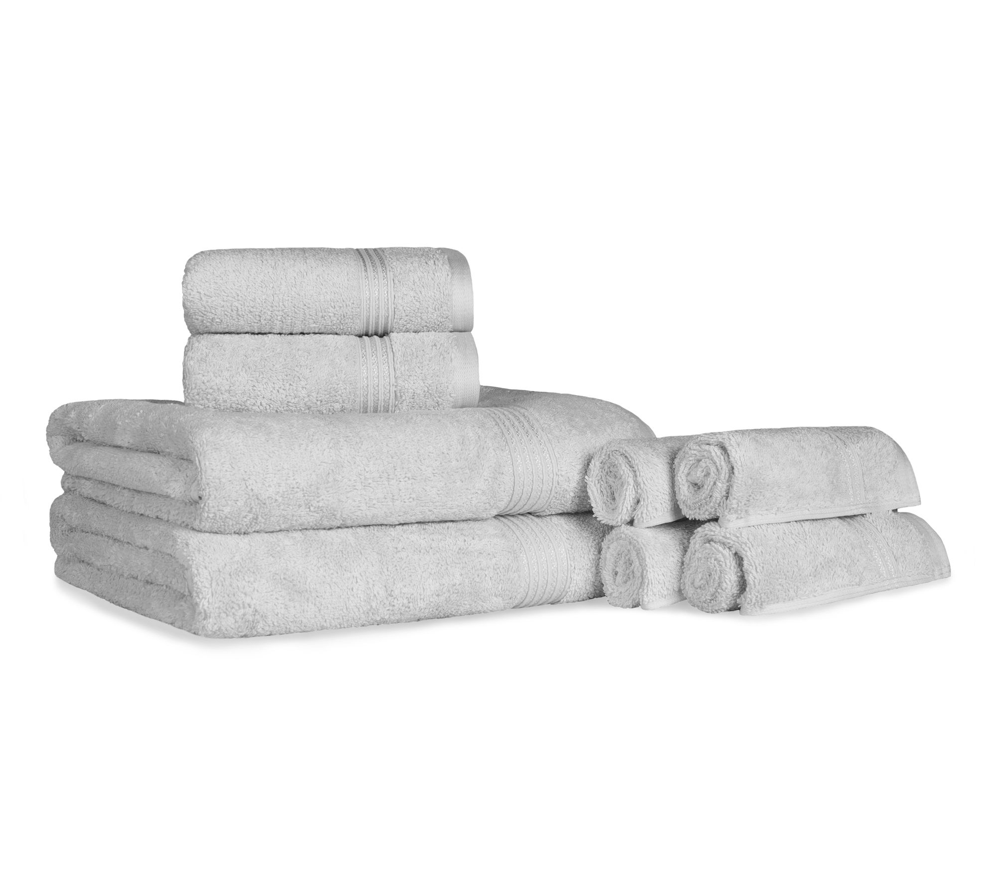 Superior Egyptian Cotton Absorbent Solid 8-Piec e Towel Set