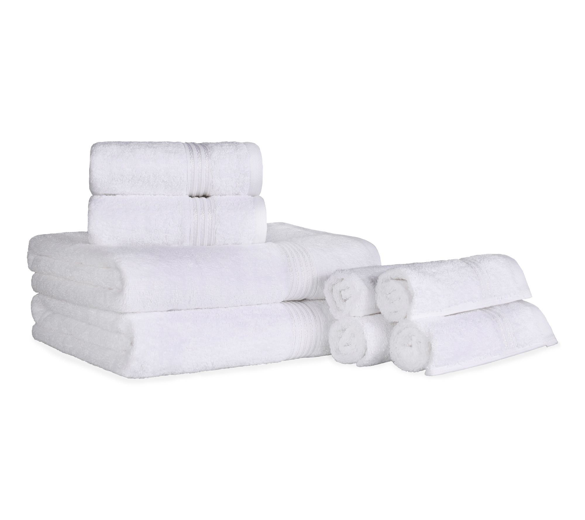 Superior Egyptian Cotton Absorbent Solid 8-Piec e Towel Set