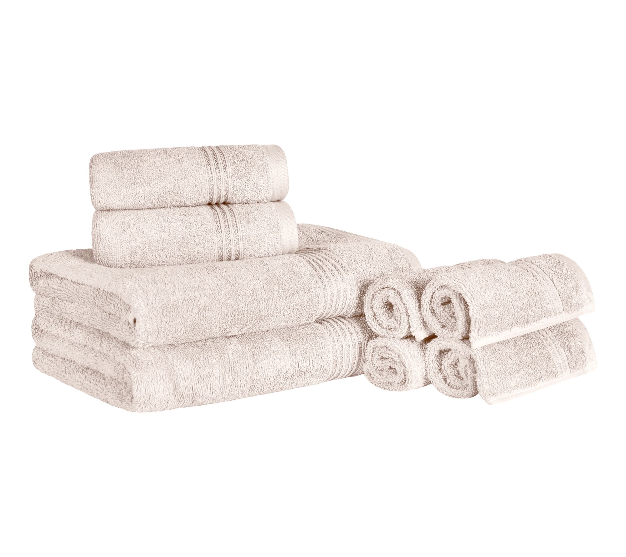 Superior Egyptian Cotton Absorbent Solid 8-Piec e Towel Set