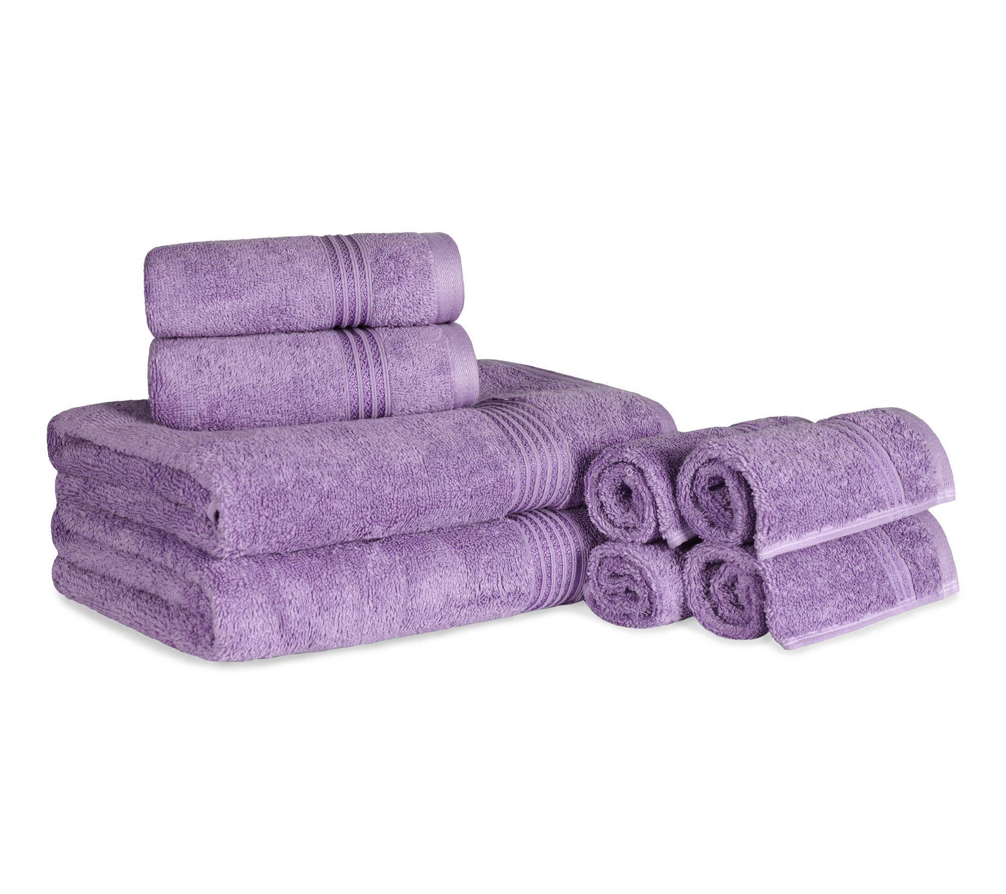 Superior Egyptian Cotton Absorbent Solid 8-Piec e Towel Set