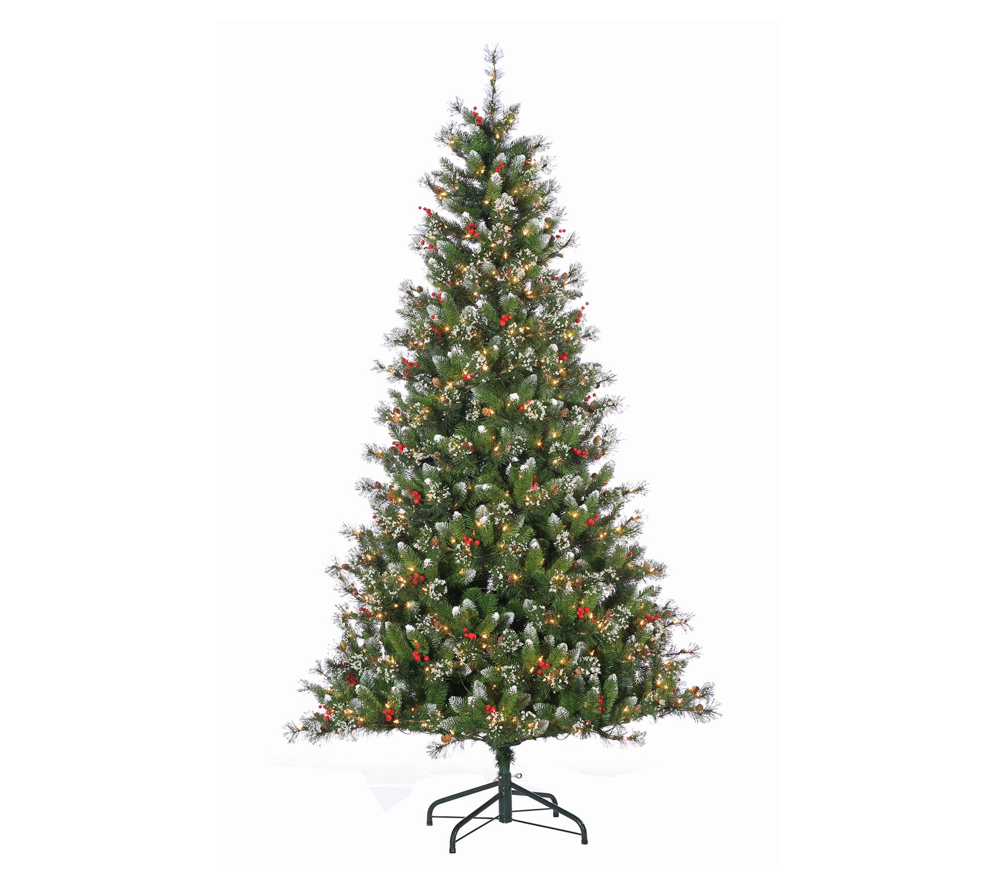 7.5' Pre-Lit Mixed Needle Glazier Pine by Sterl ing Co - QVC.com