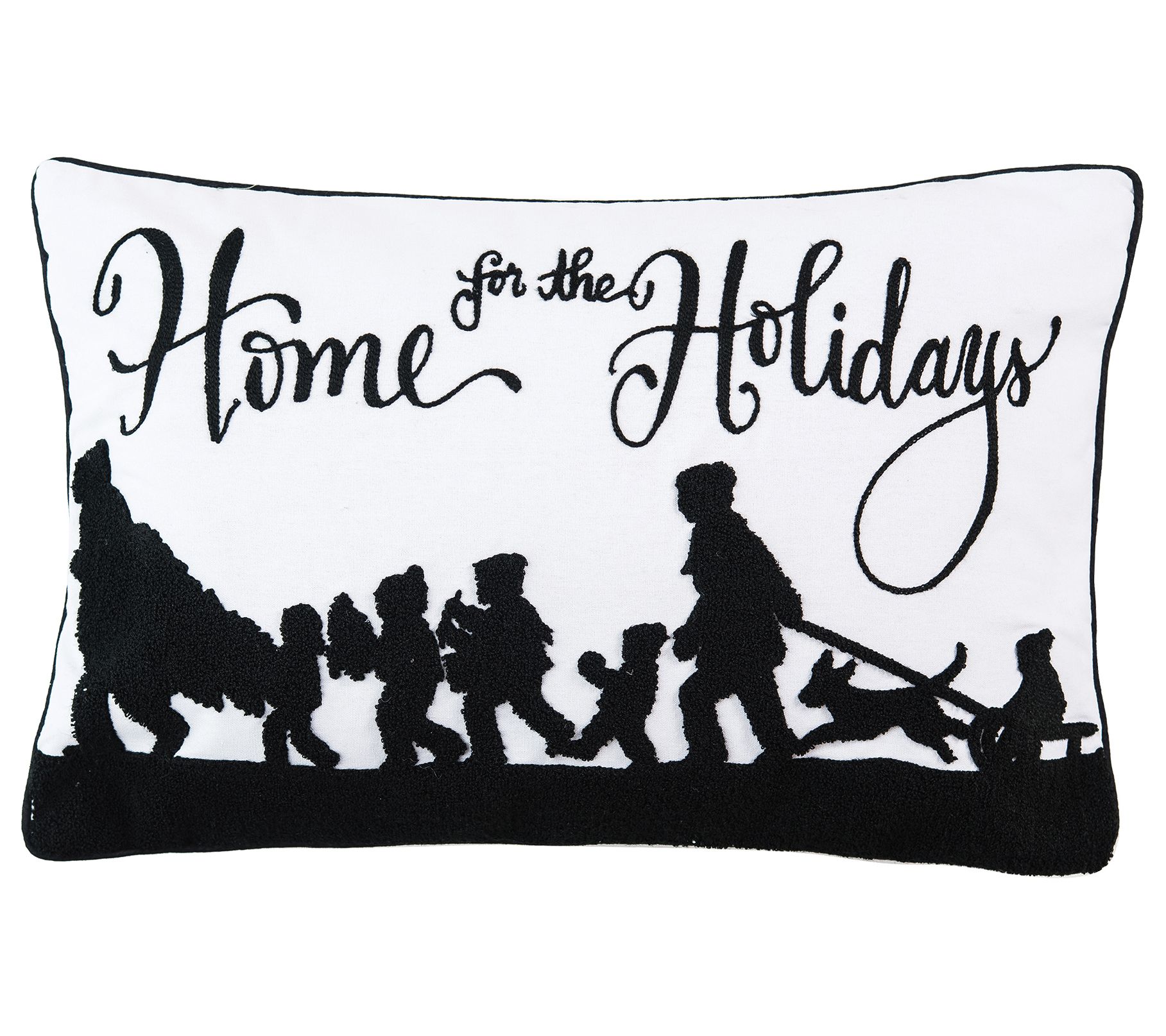 14" x 22" Home For Holidays Throw Pillow by Valerie