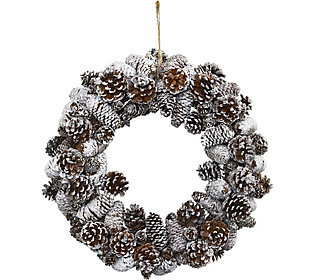 S/6 Snowy Jingle Bell and Pinecone Picks by Valerie 