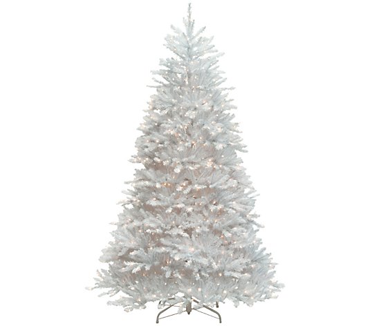 National Tree Company 7.5' White Fir Tree w/ Clear Lights