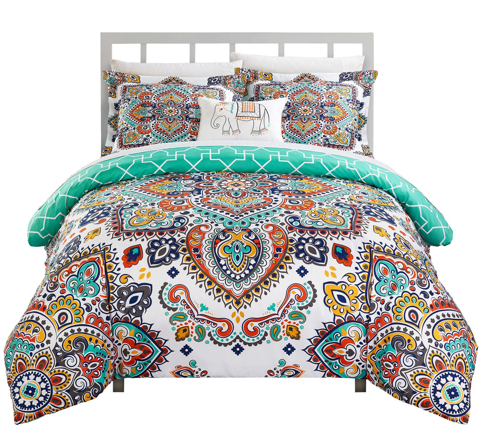 Chic Home Griff Queen 4 Piece Duvet Cover Set Page 1 Qvc Com