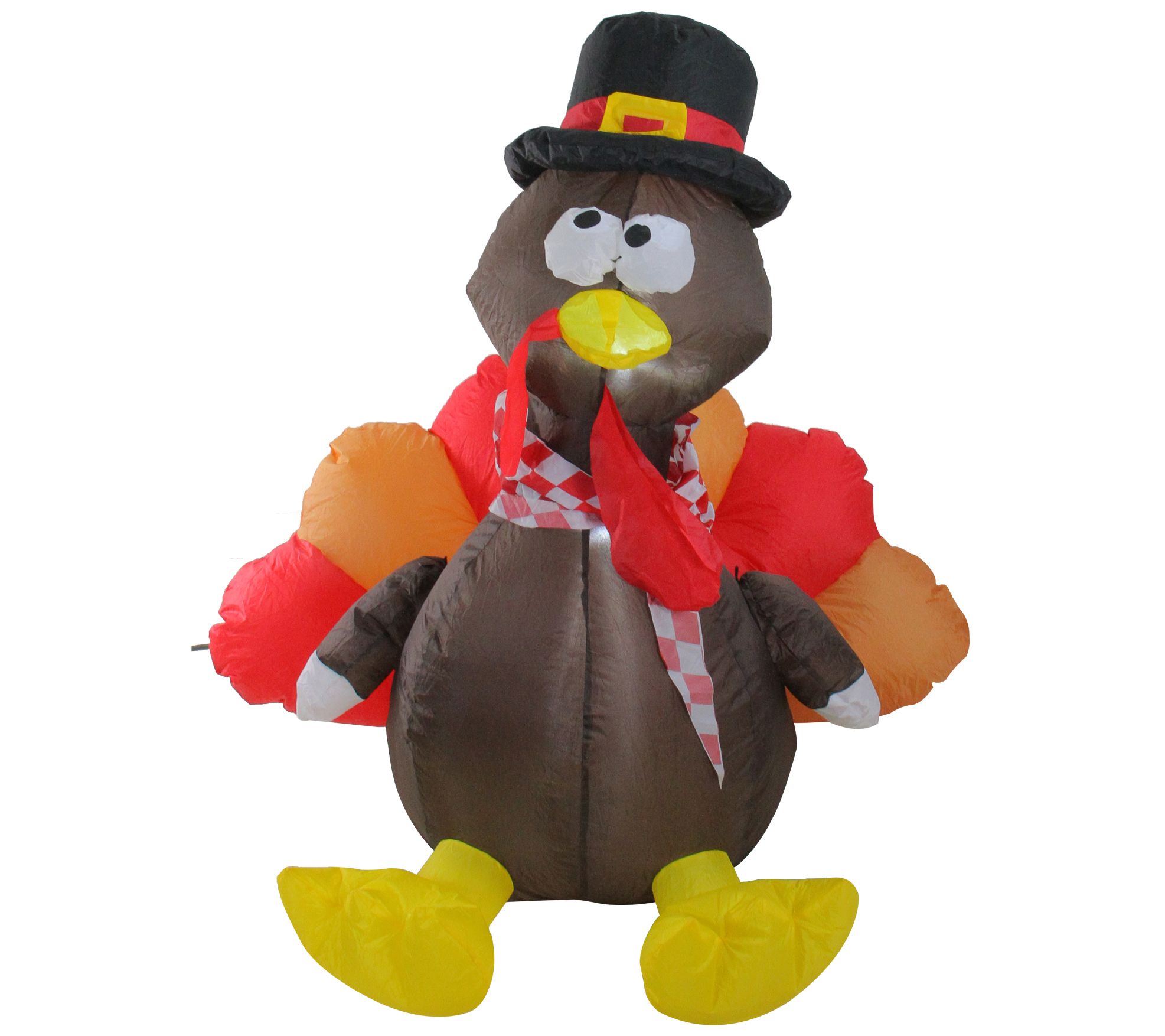 Northlight Inflatable Lighted Thanksgiving Turkey Decoration - QVC.com